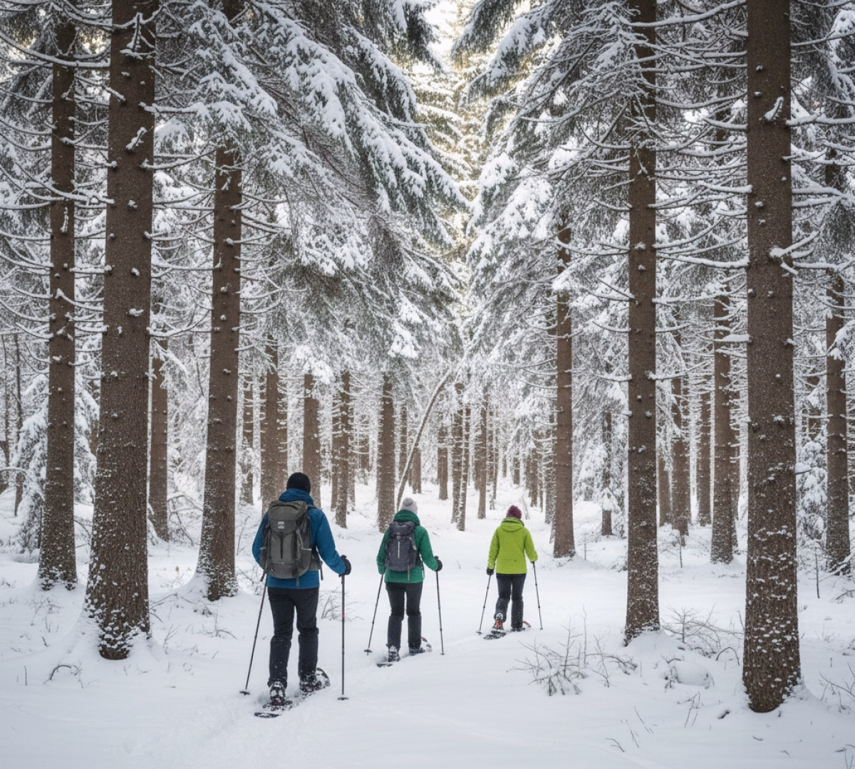 Découverte en raquettes des paysages enneigés des Vosges