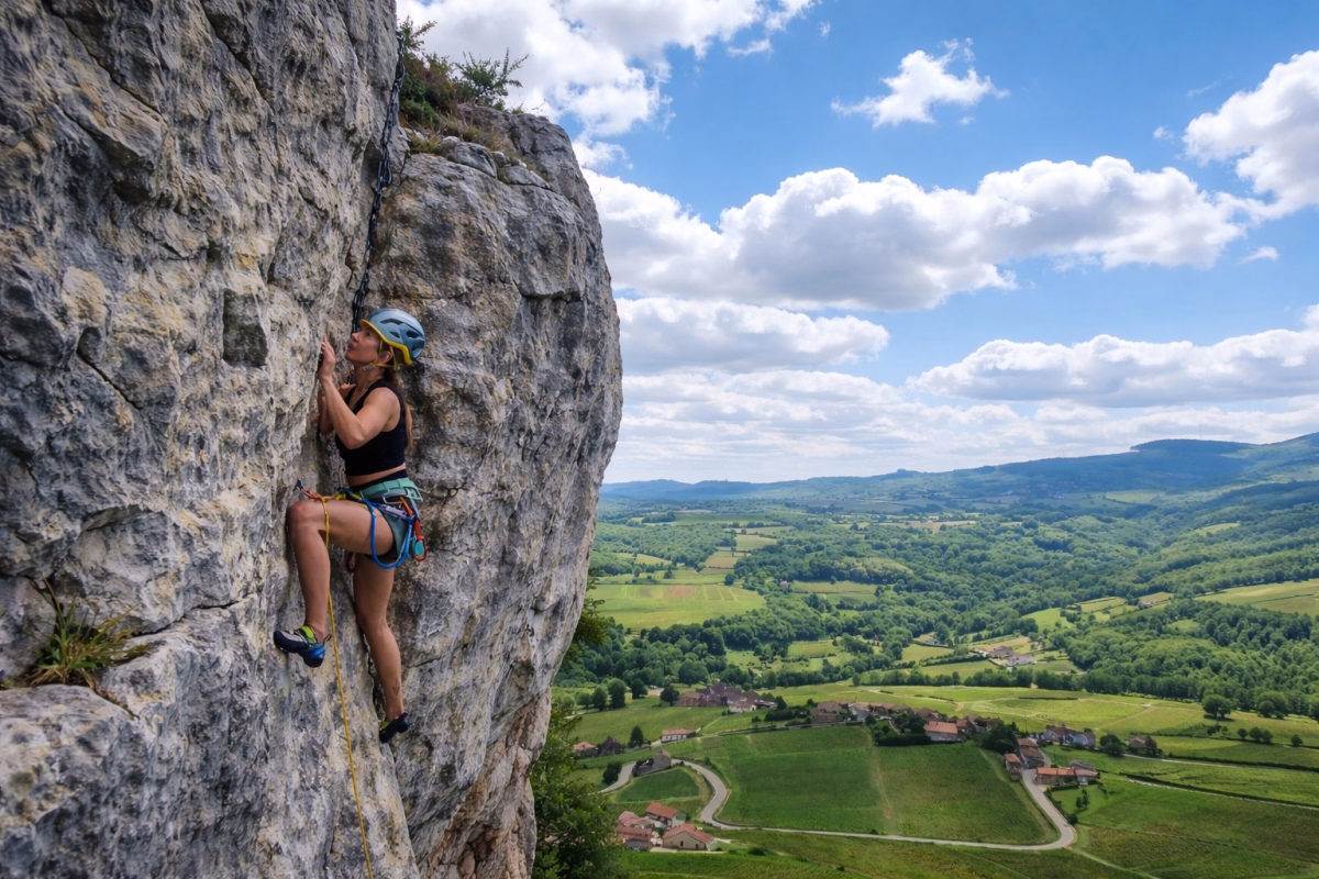 Voyage à vélo - Week-end micro-aventure escalade et vélo en Bourgogne