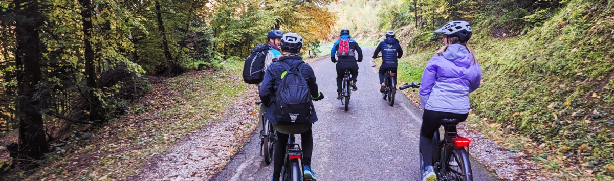 Voyage à vélo - VTT électrique et vol en parapente sur les hauteurs du Lac d\'Annecy