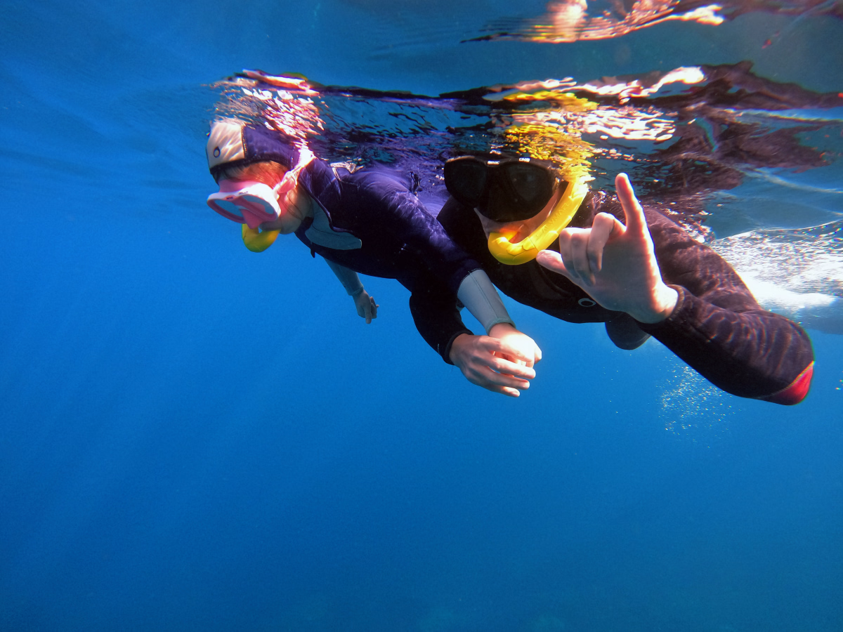 Snorkeling randonnée palmée à l'île du Levant