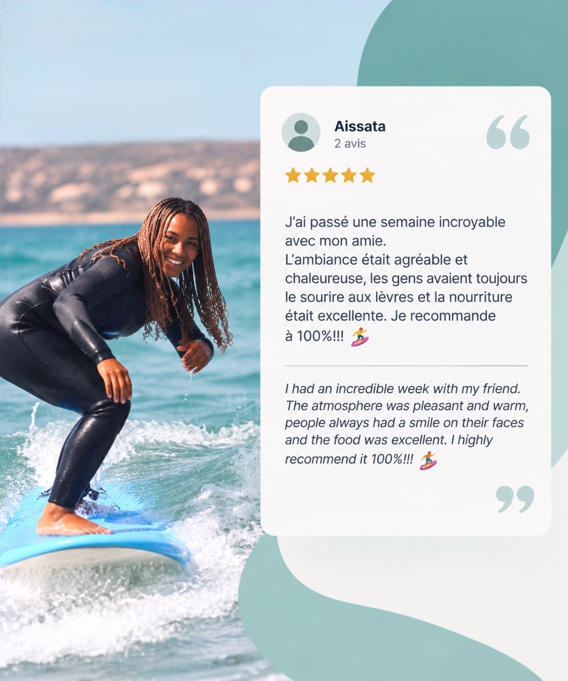 Surfing, massage & horse or camel ride - 4 days