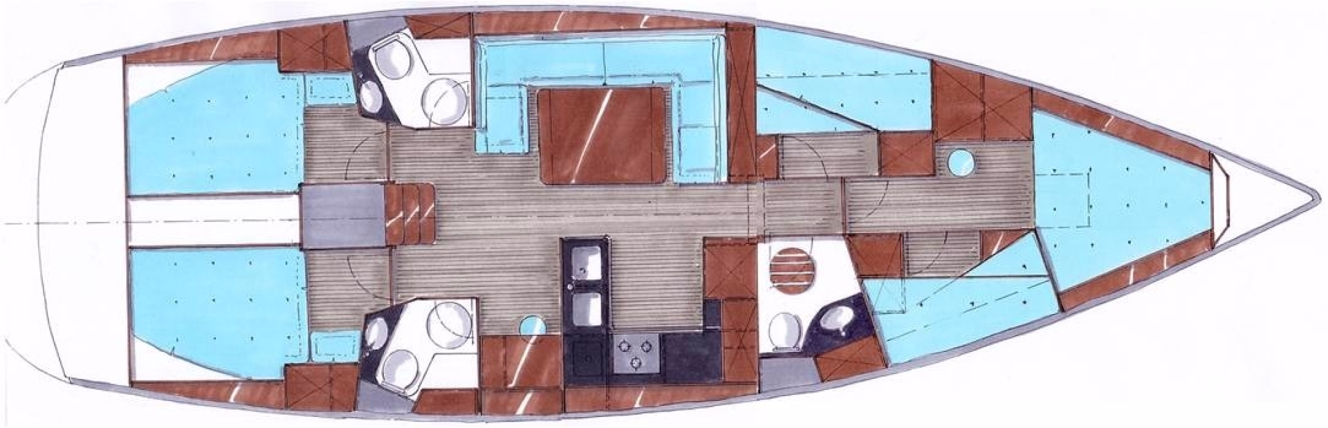 🚢 Bateau de croisière à voile - Jours 1 à 6