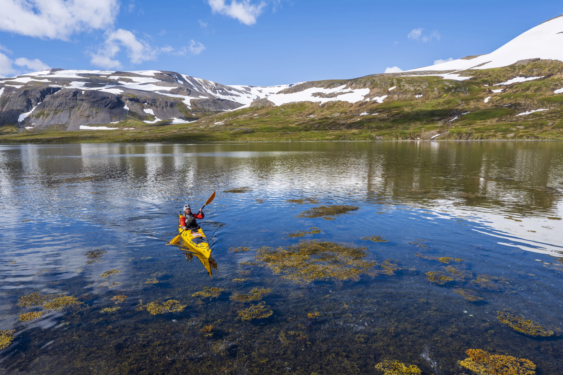 Pagayer en pleine nature en Kayak de mer à Hornstrandir
