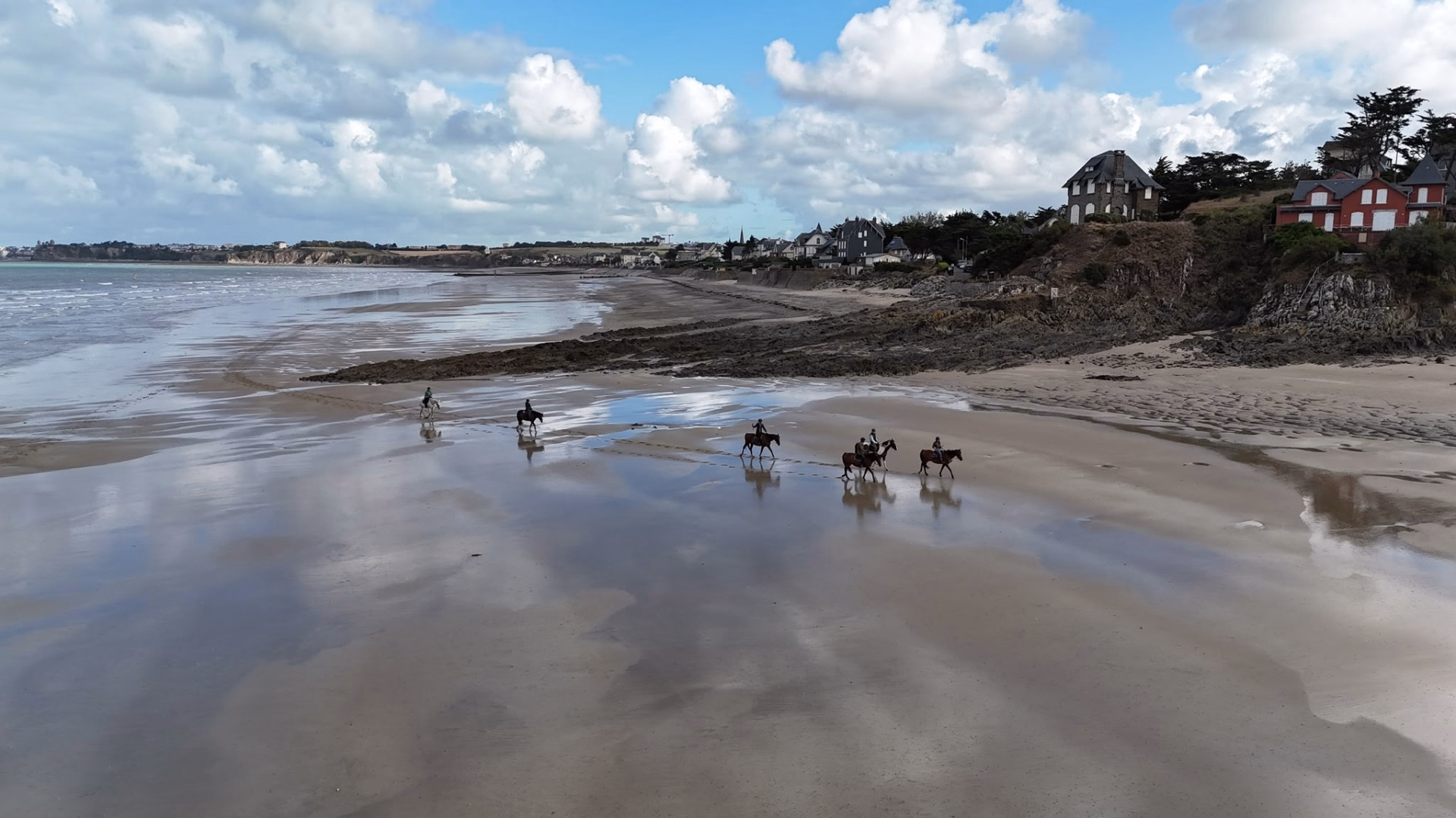 Randonnée à cheval sur les plages de Normandie