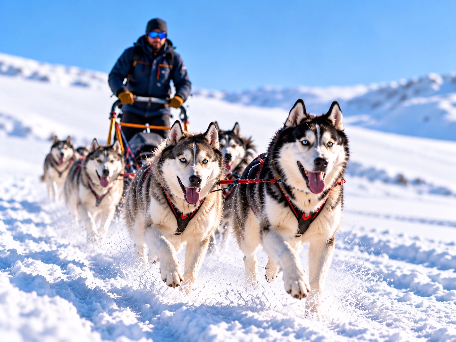 Aventure d'hiver au Val d'Aran : raquettes et chien de traîneau