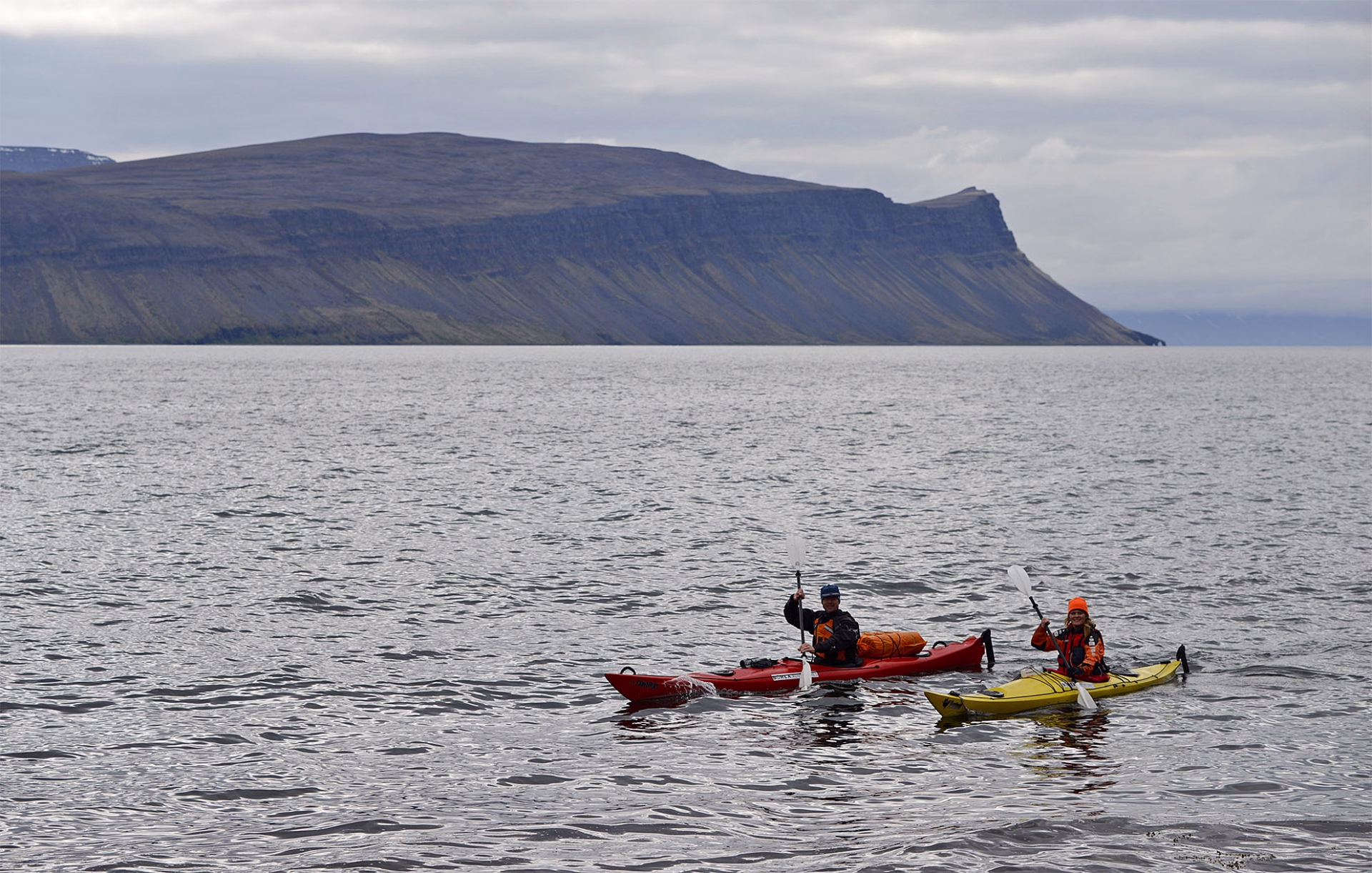 Pagayer en pleine nature en Kayak de mer à Hornstrandir