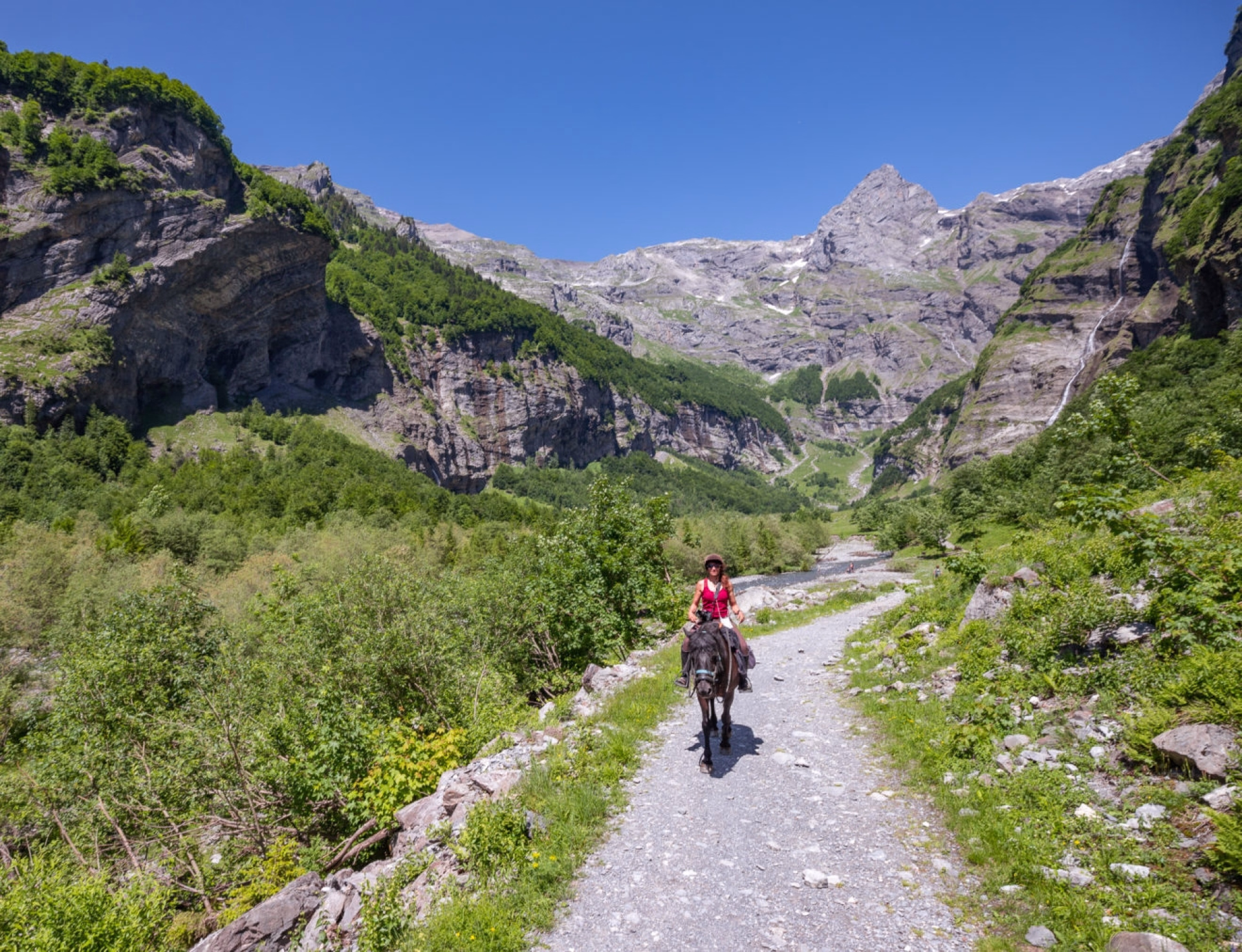 Randonnée équestre au cirque du Fer-à-Cheval en Savoie