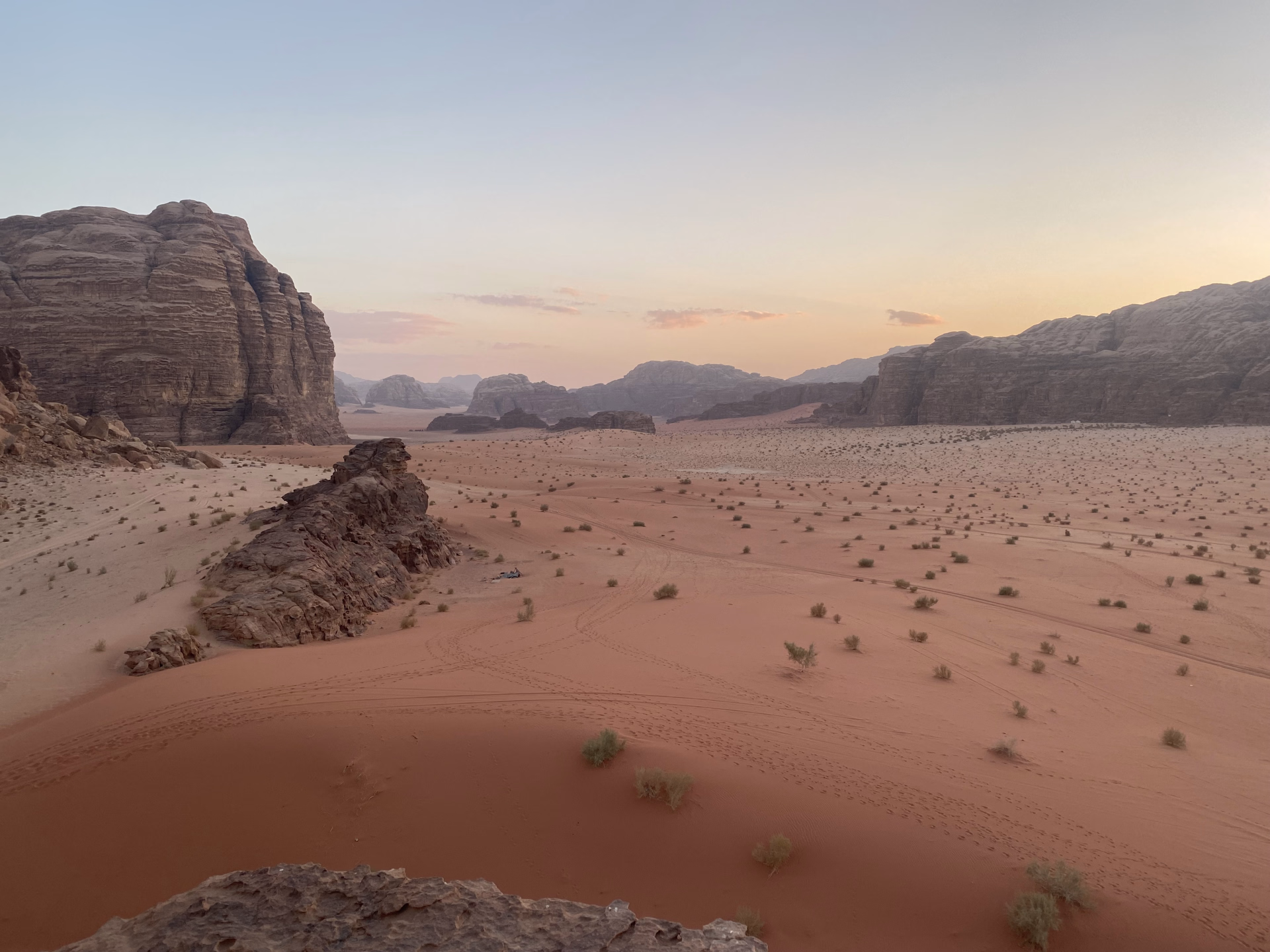Paysage pendant une randonnée en Jordanie