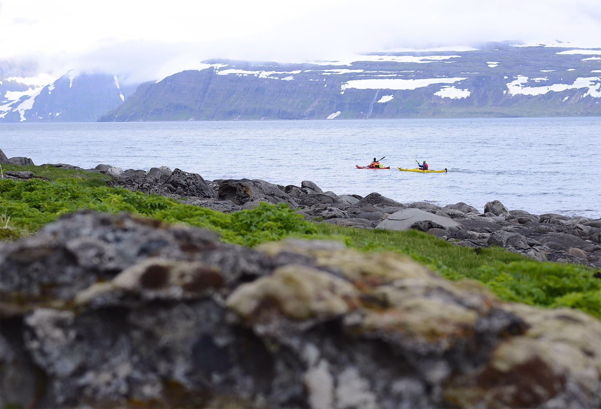 Pagayer en pleine nature en Kayak de mer à Hornstrandir