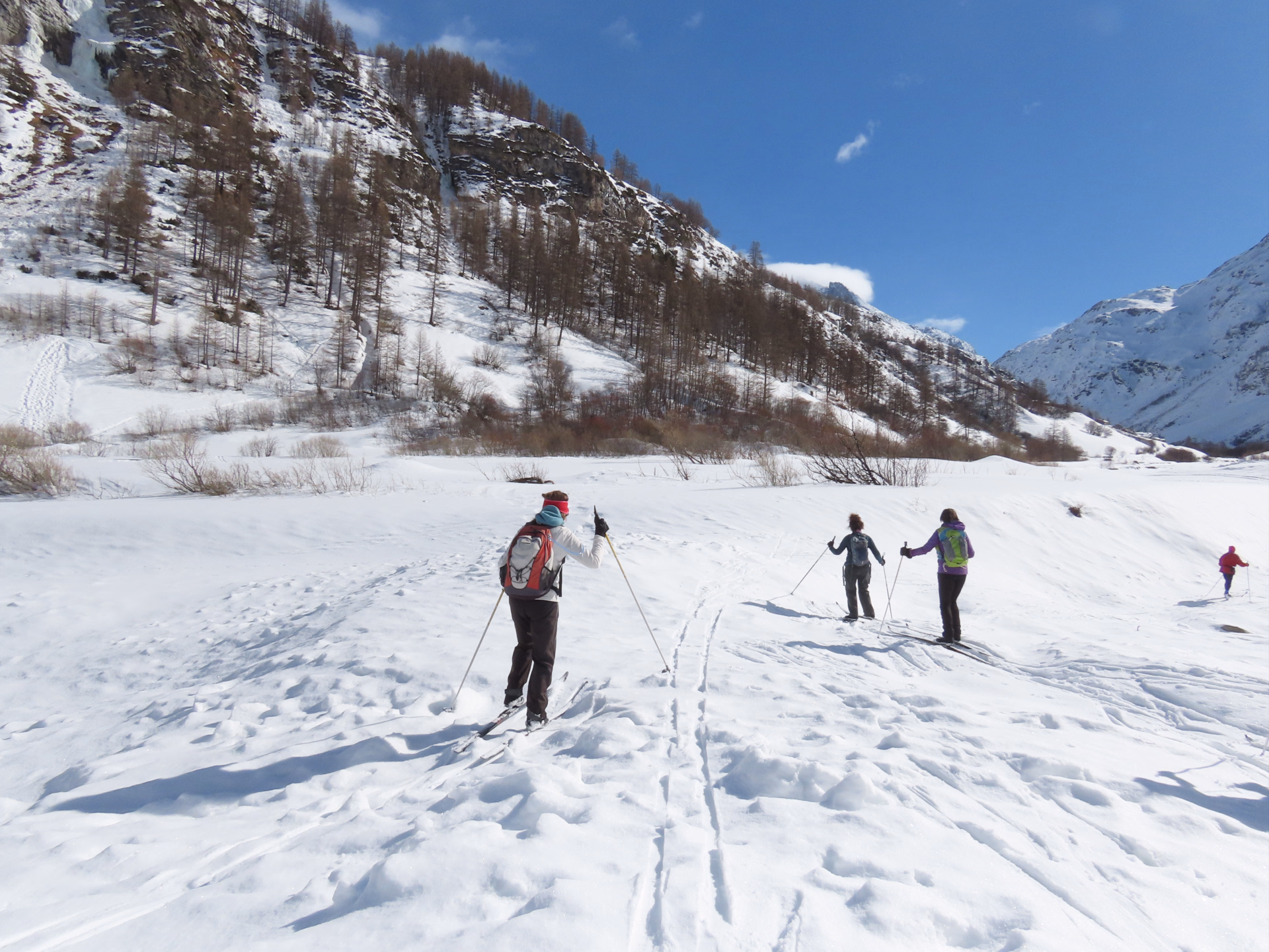 Ski de fond classic tout terrain à Bessans