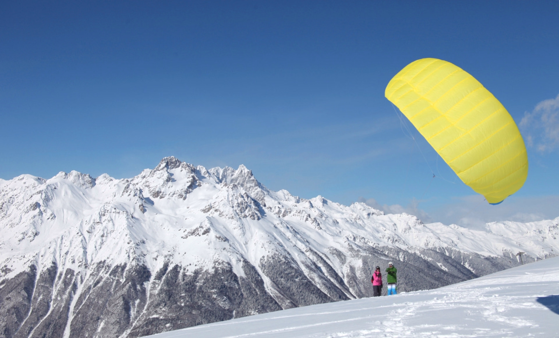 Stage Intermédiaire de Snowkite en Snowboard à l'Alpe d'Huez