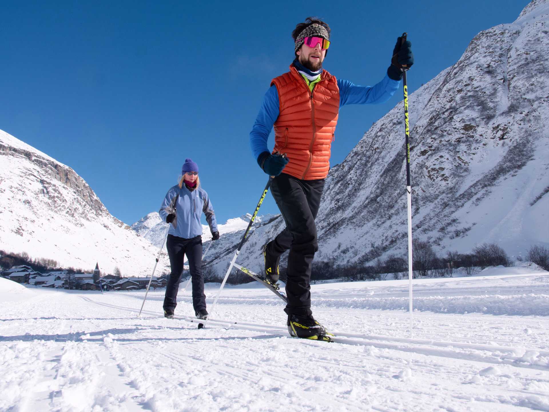 Initiation ski de fond classic à Bessans