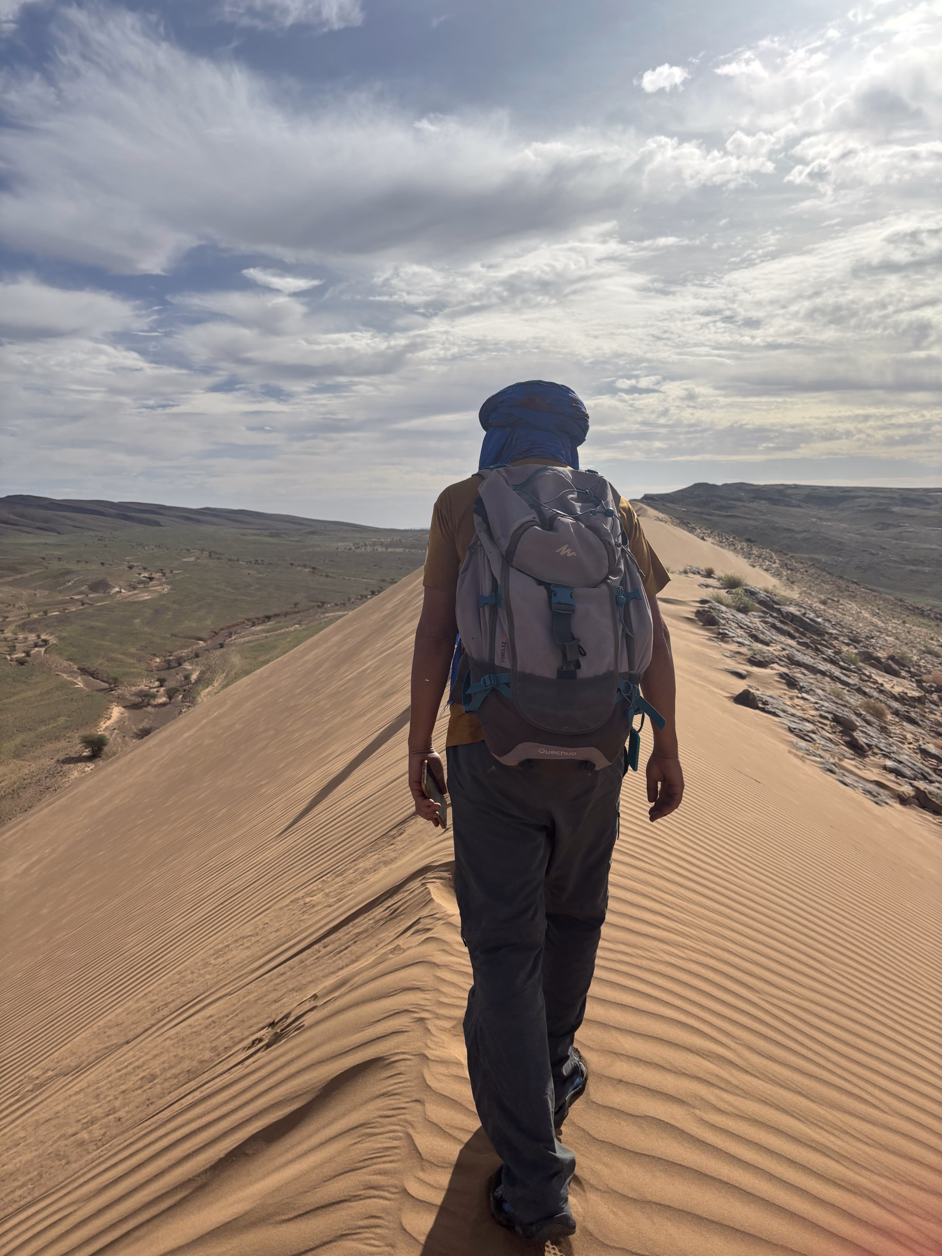 Photo pendant un trek dans le désert marocain