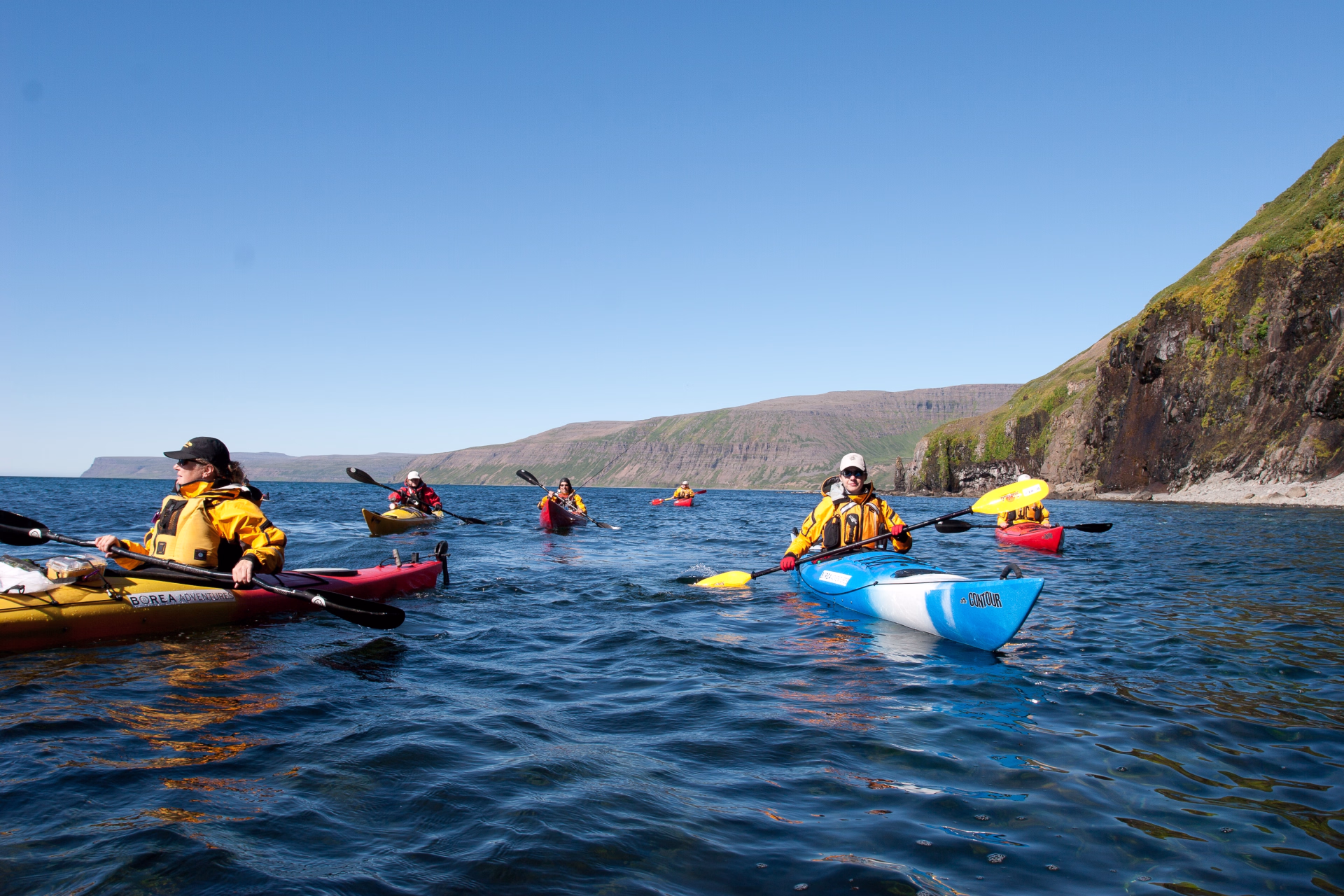 Pagayer en pleine nature en Kayak de mer à Hornstrandir