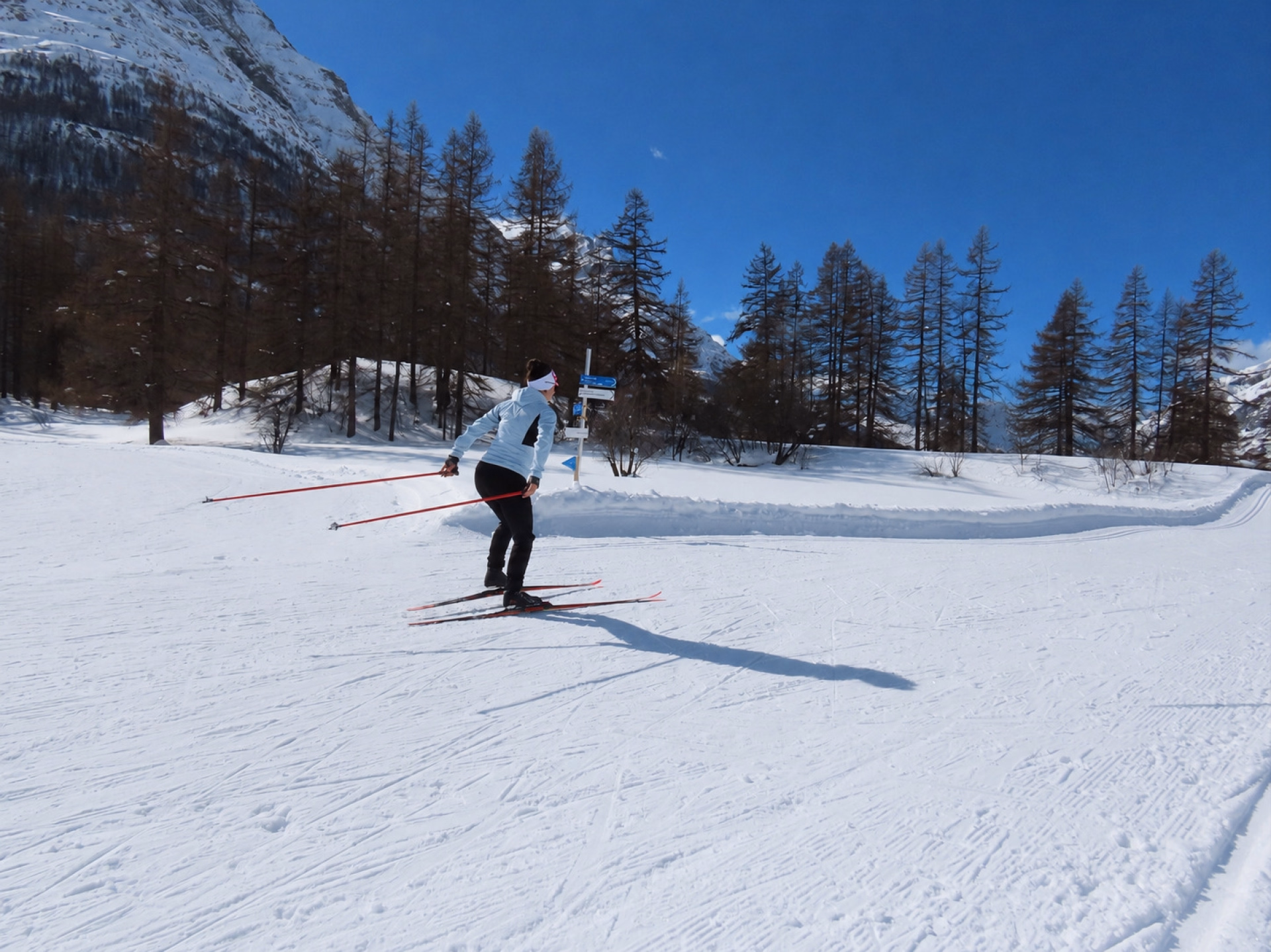 Dépassement en skating plus à Bessans