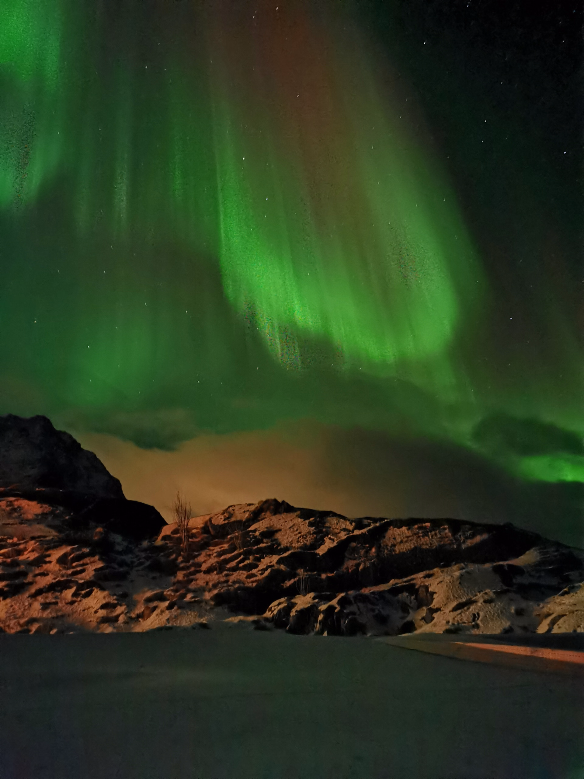 Photo des aurores boreales en Laponie