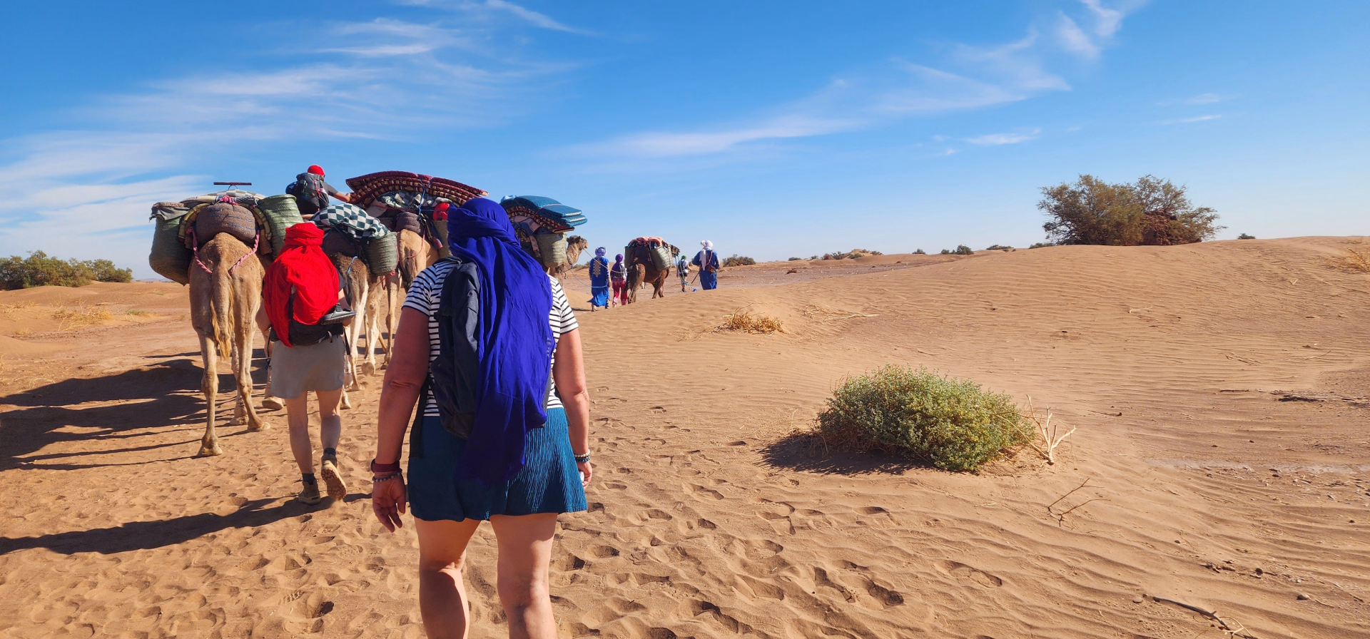 Randonnée avec des nomades dans le désert marocain