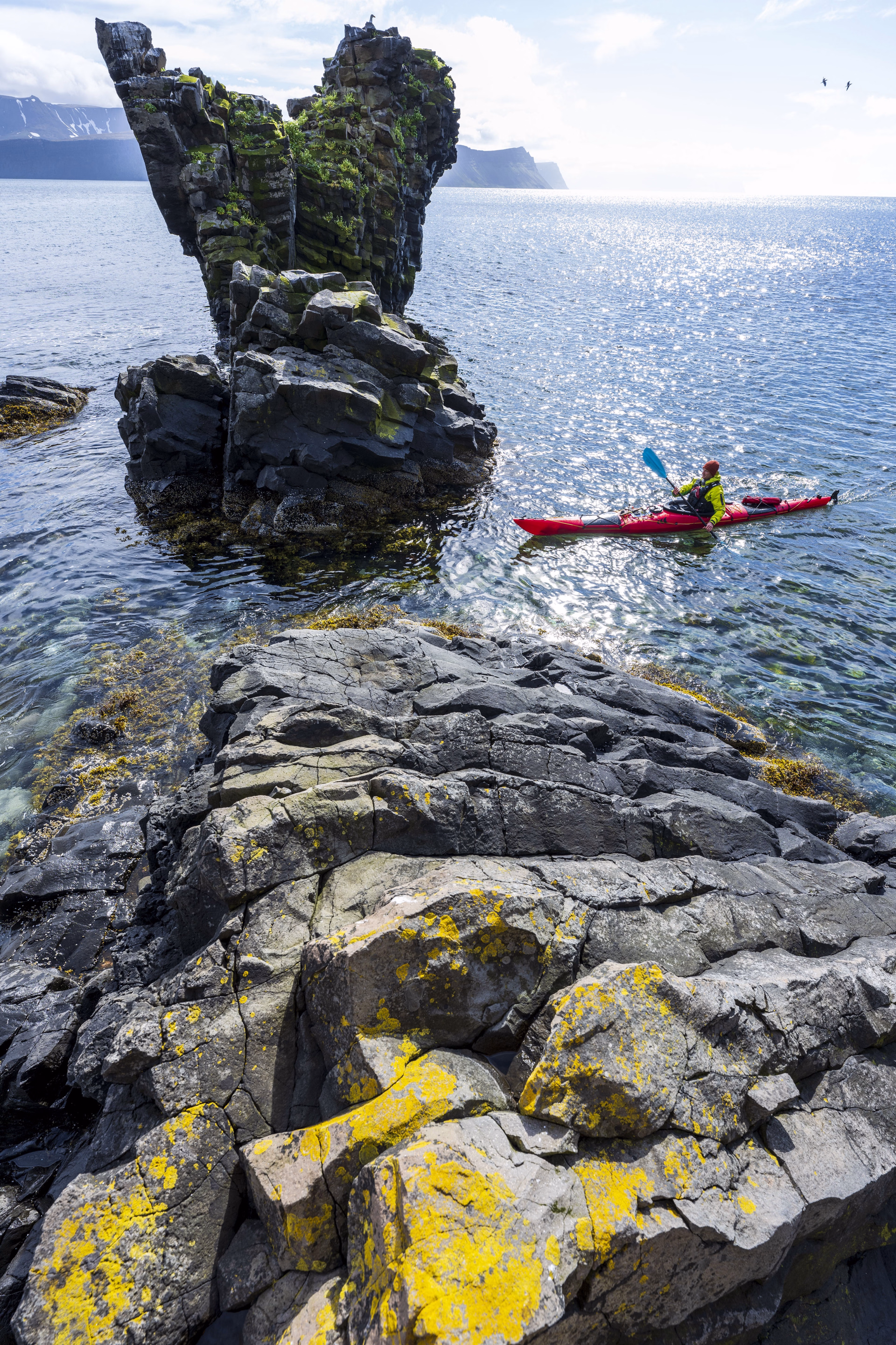 Pagayer en pleine nature en Kayak de mer à Hornstrandir