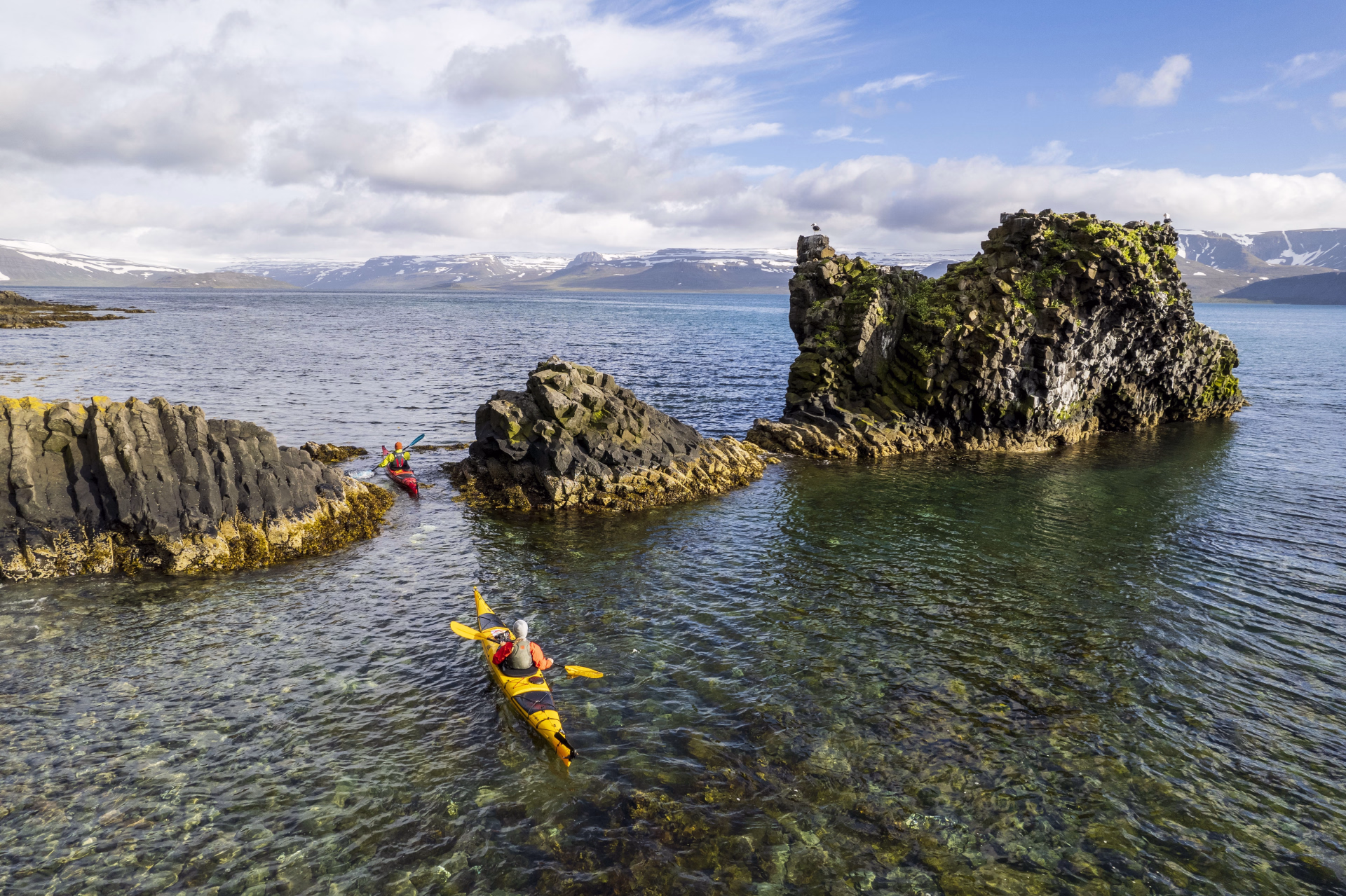 Pagayer en pleine nature en Kayak de mer à Hornstrandir