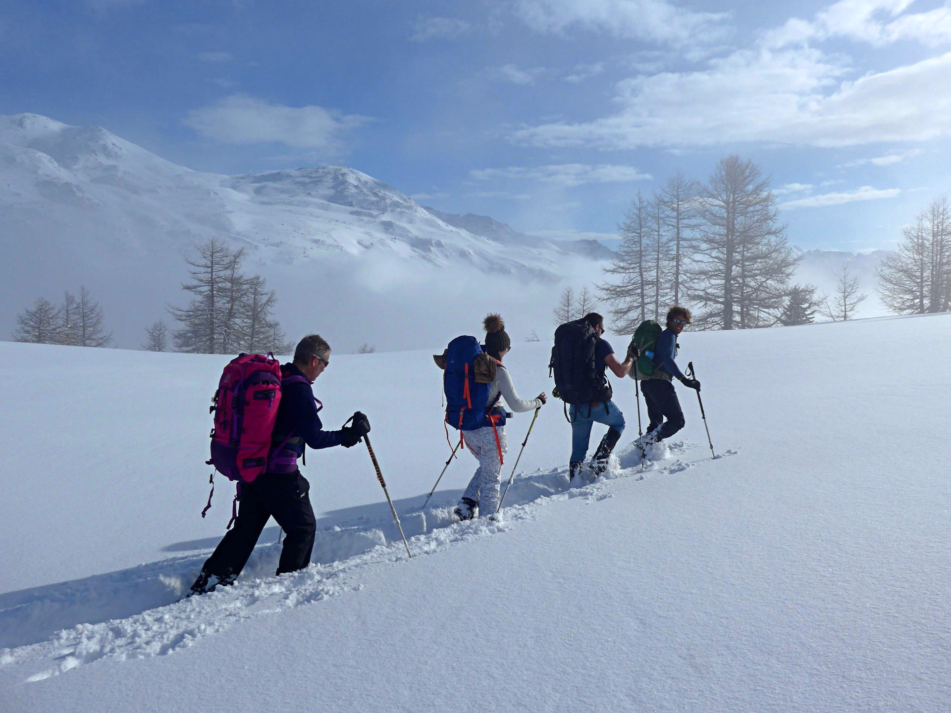 Tour de la Haute-Clarée en raquettes