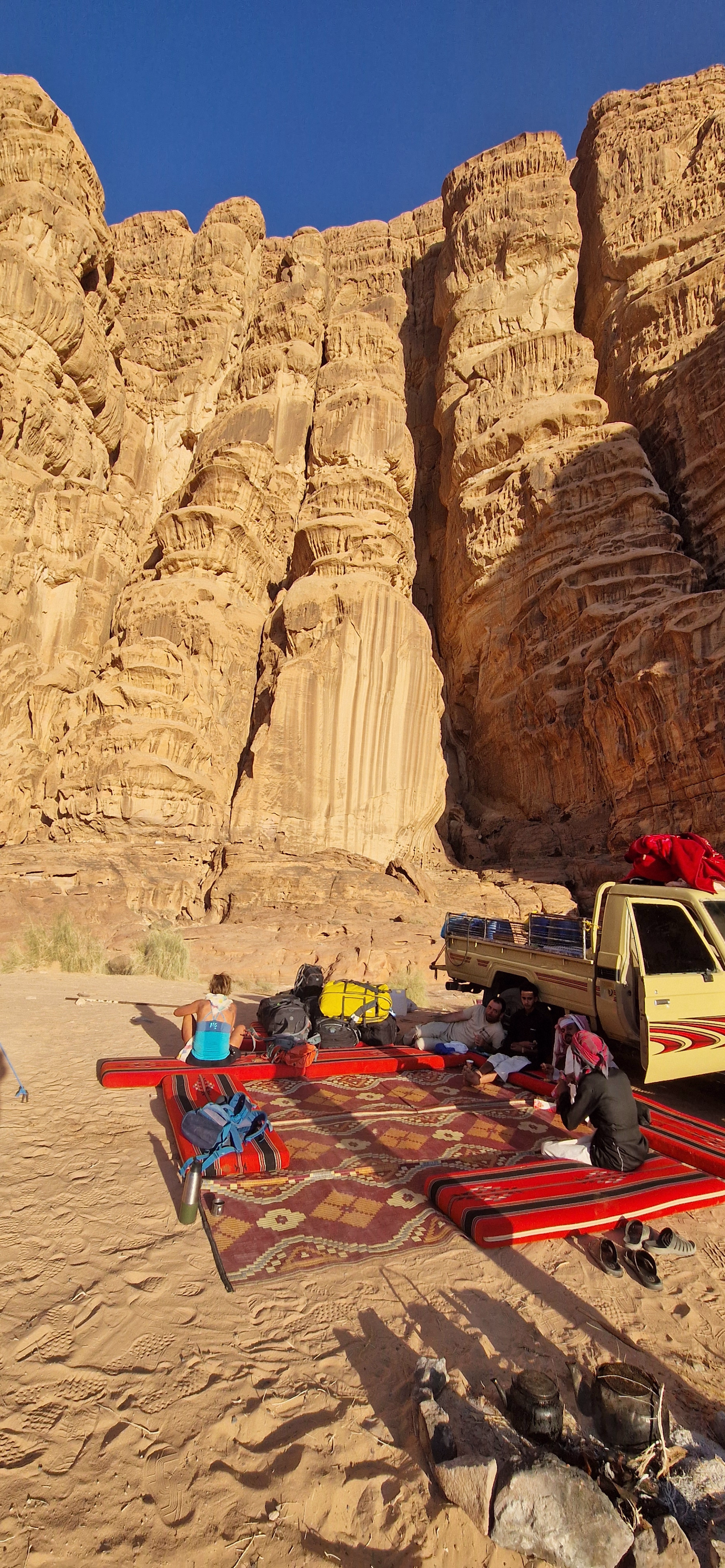 Photo pendant une pause en Jordanie