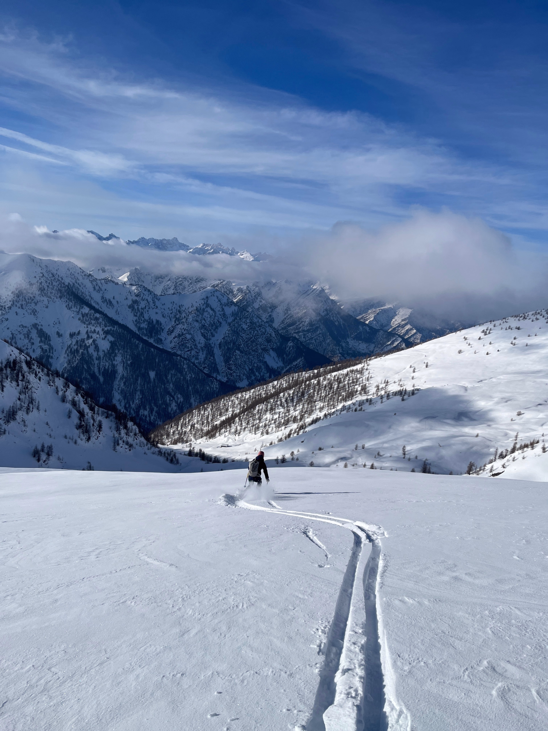 Ski de randonnée dans le Val Maira en Italie