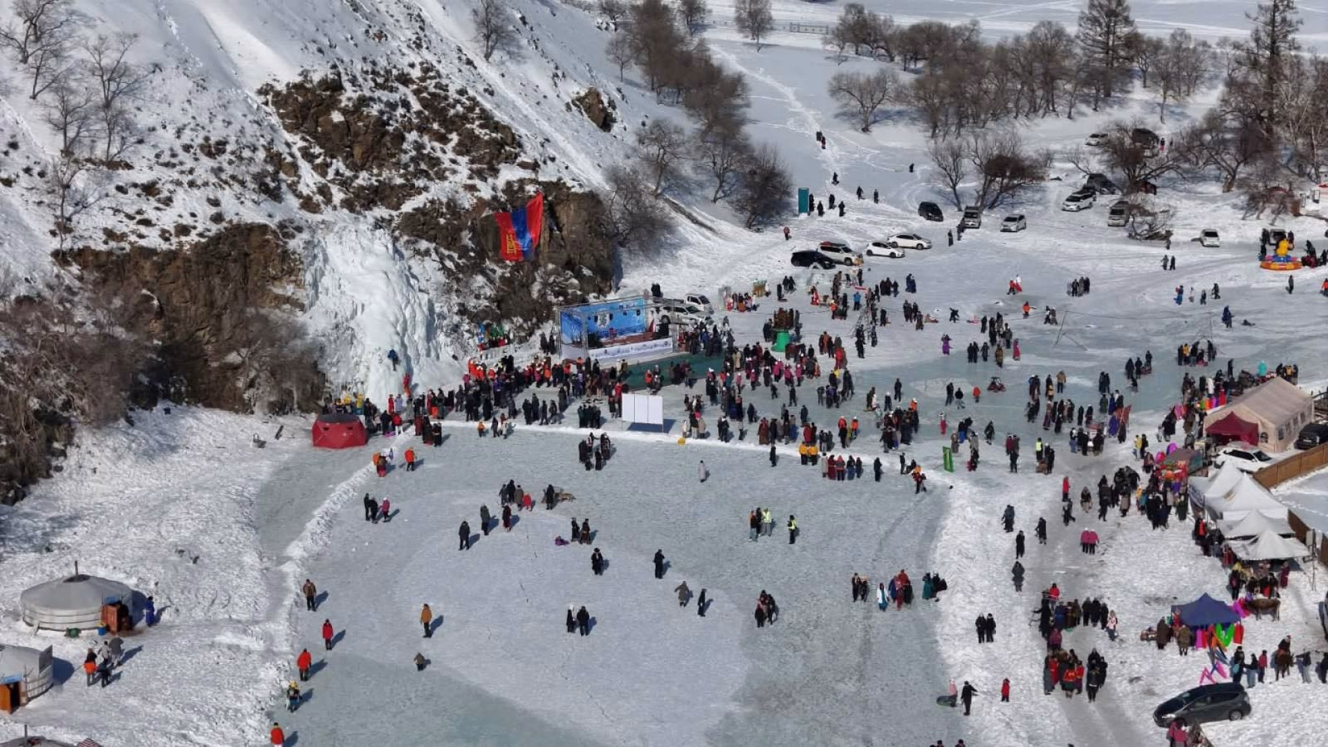 Aventure nordique festival de sport d'hiver en Mongolie