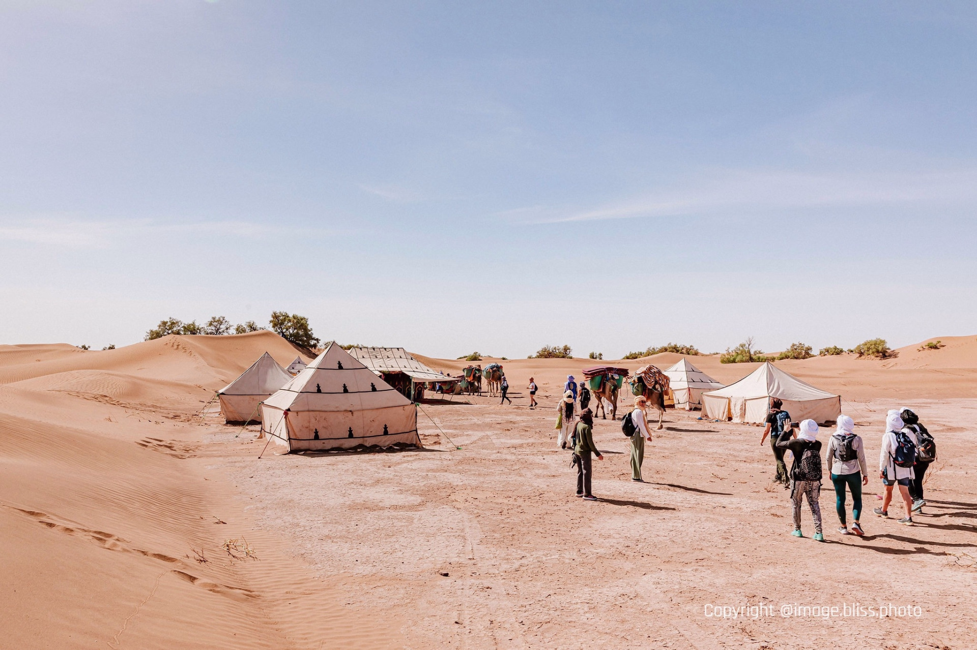 Trek et bivouac dans le désert marocain