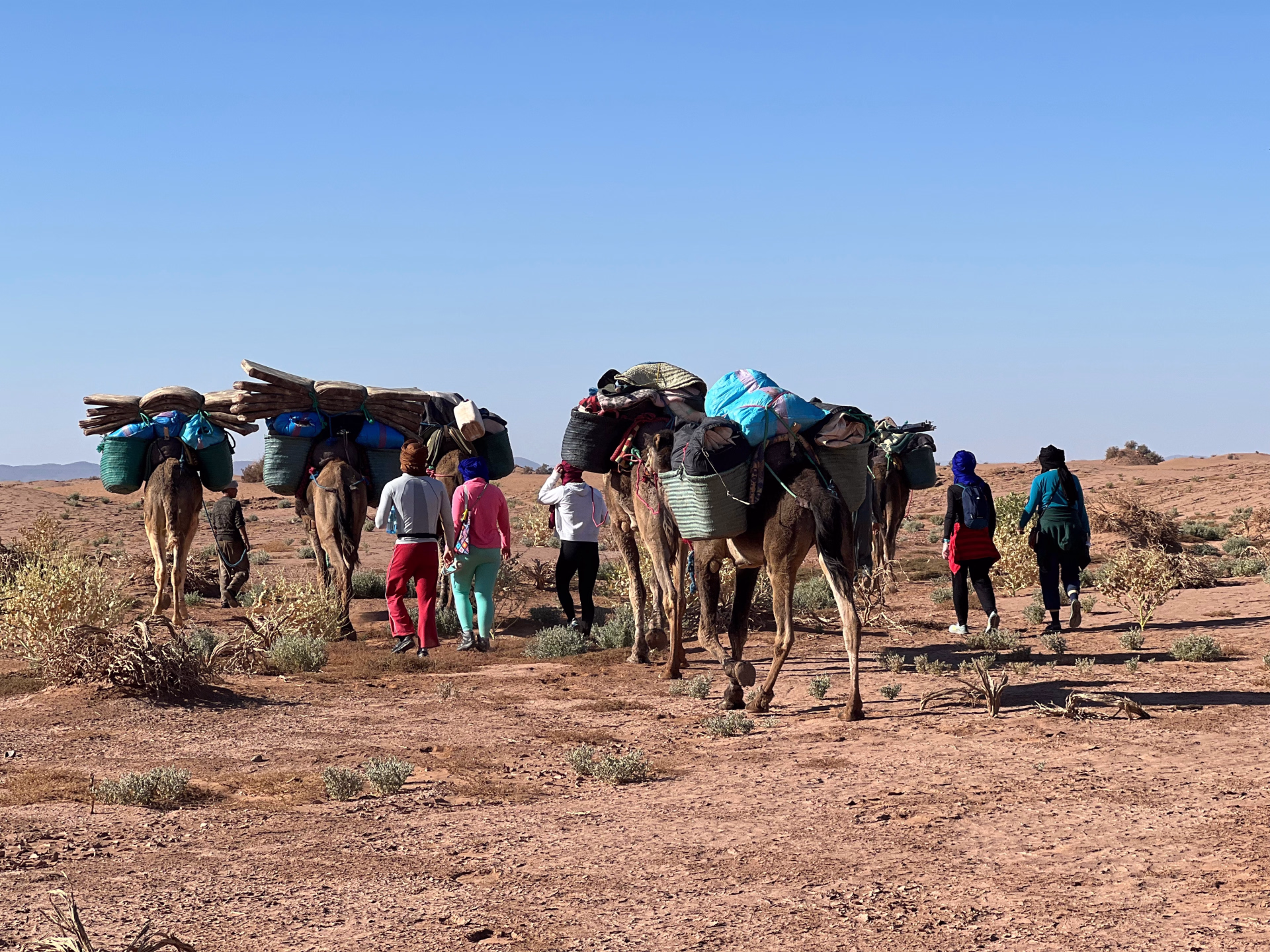 6 jours de voyage à pied dans le désert marocain