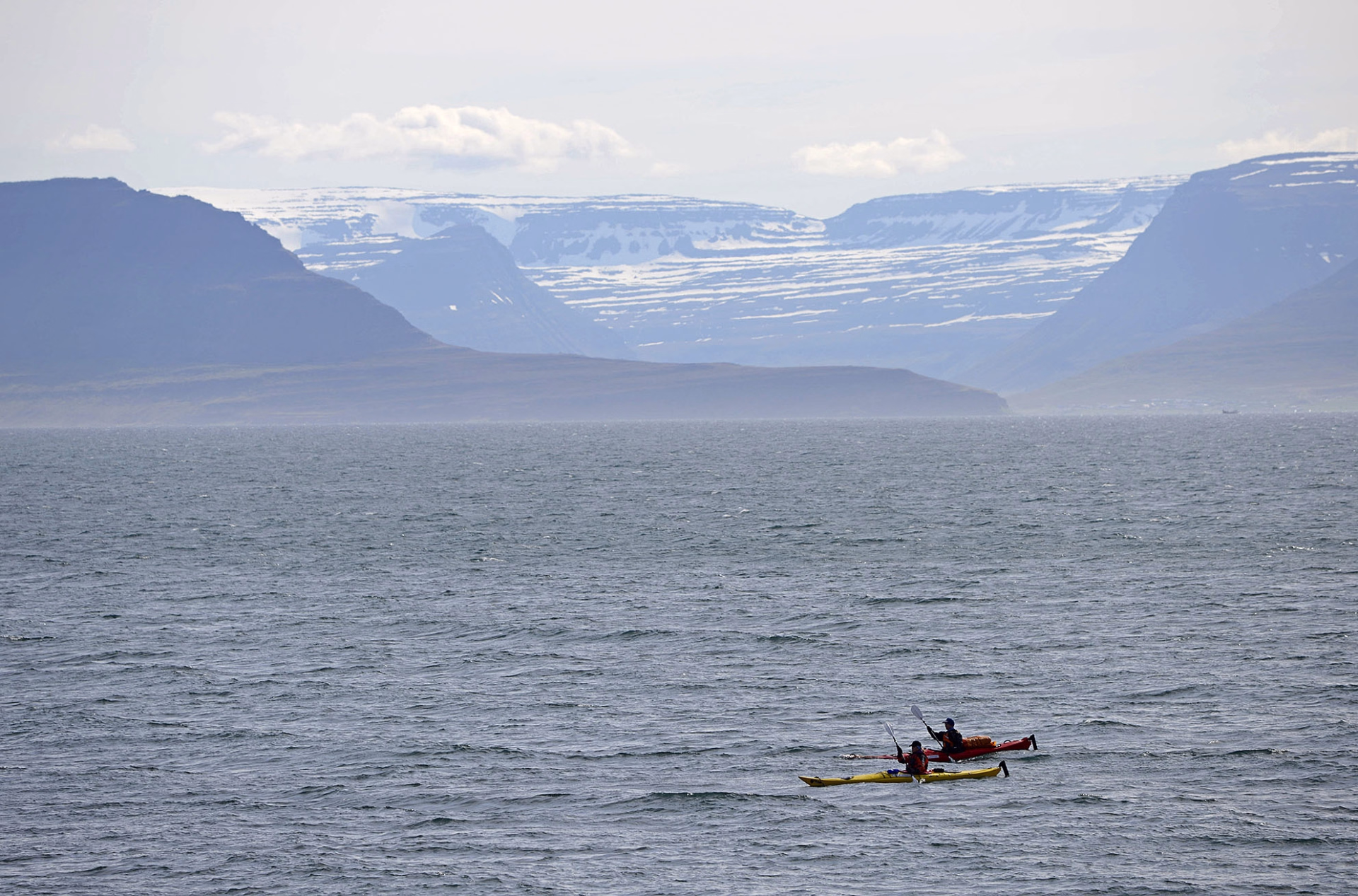 Pagayer en pleine nature en Kayak de mer à Hornstrandir