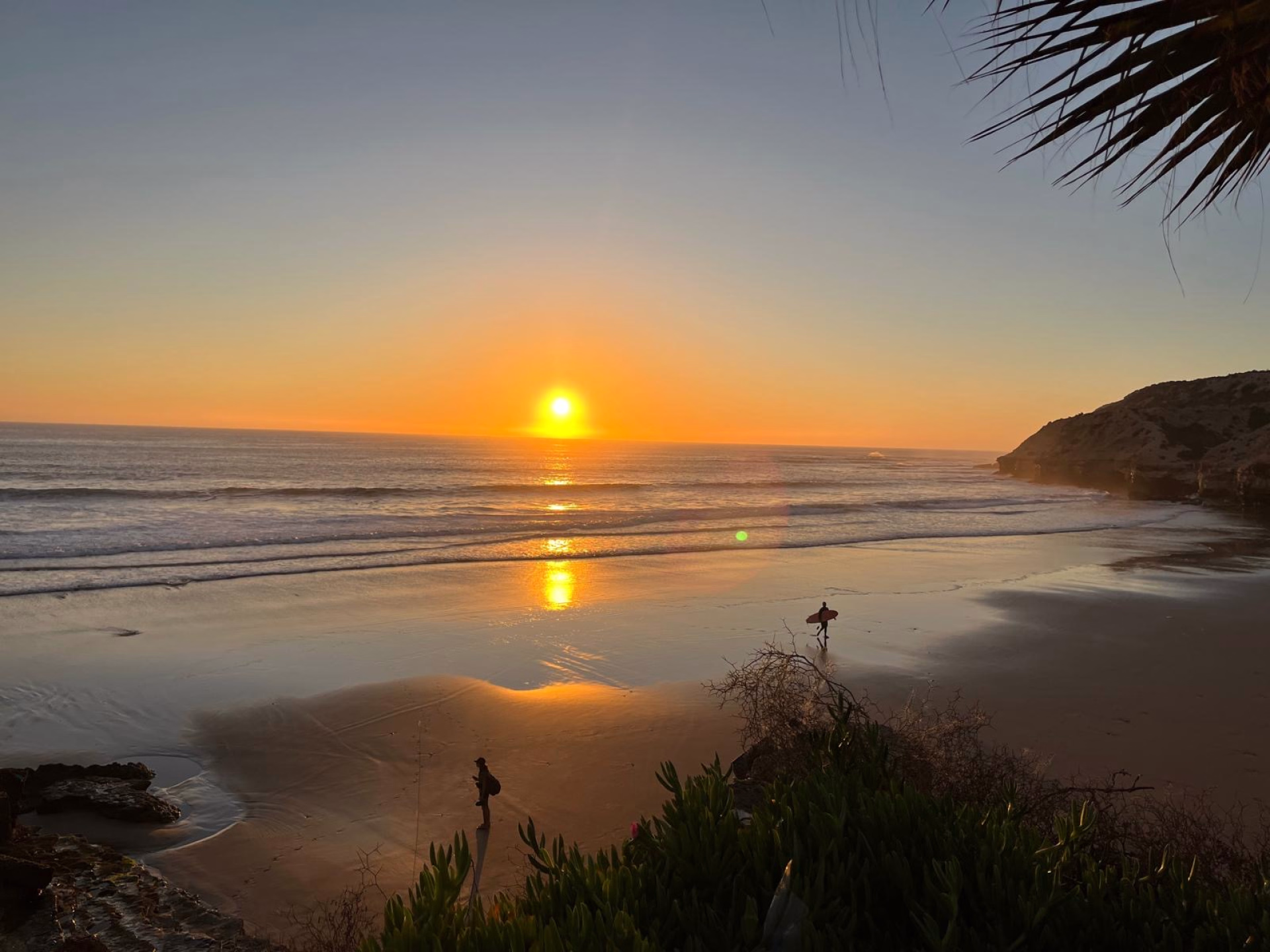 Couché de soleil au Maroc à Taghazout