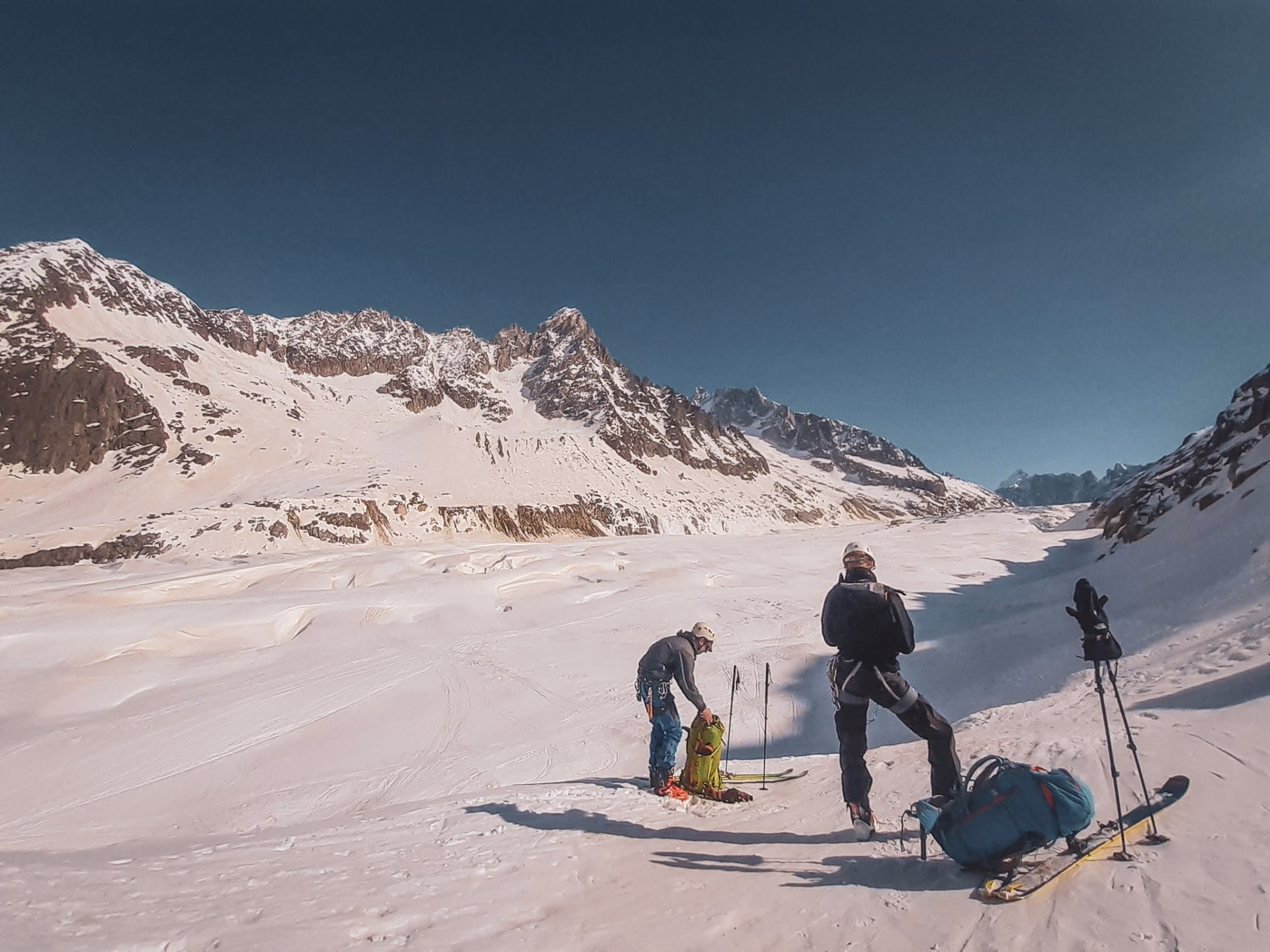 Immersion ski de rando au cœur des glaciers du massif du Mont Blanc
