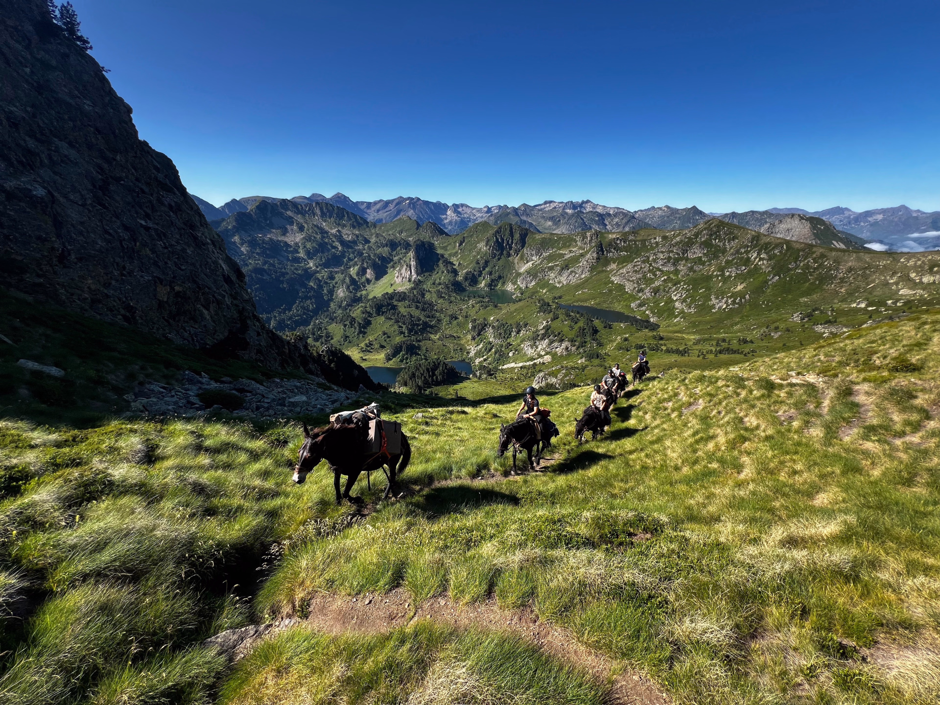 La randonnée à cheval des lacs de montagne