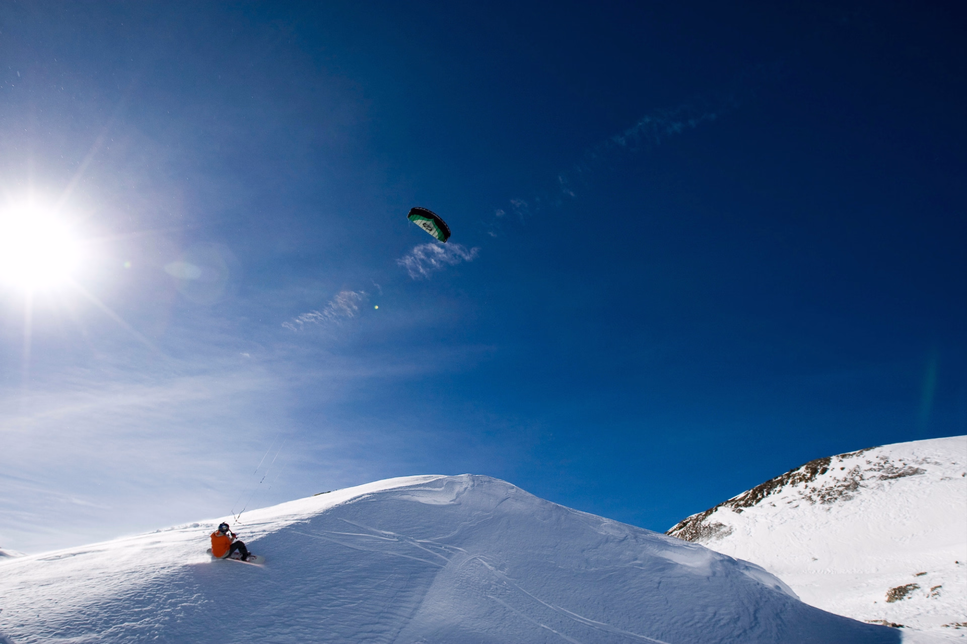 Stage Intermédiaire de Snowkite en Snowboard à l'Alpe d'Huez