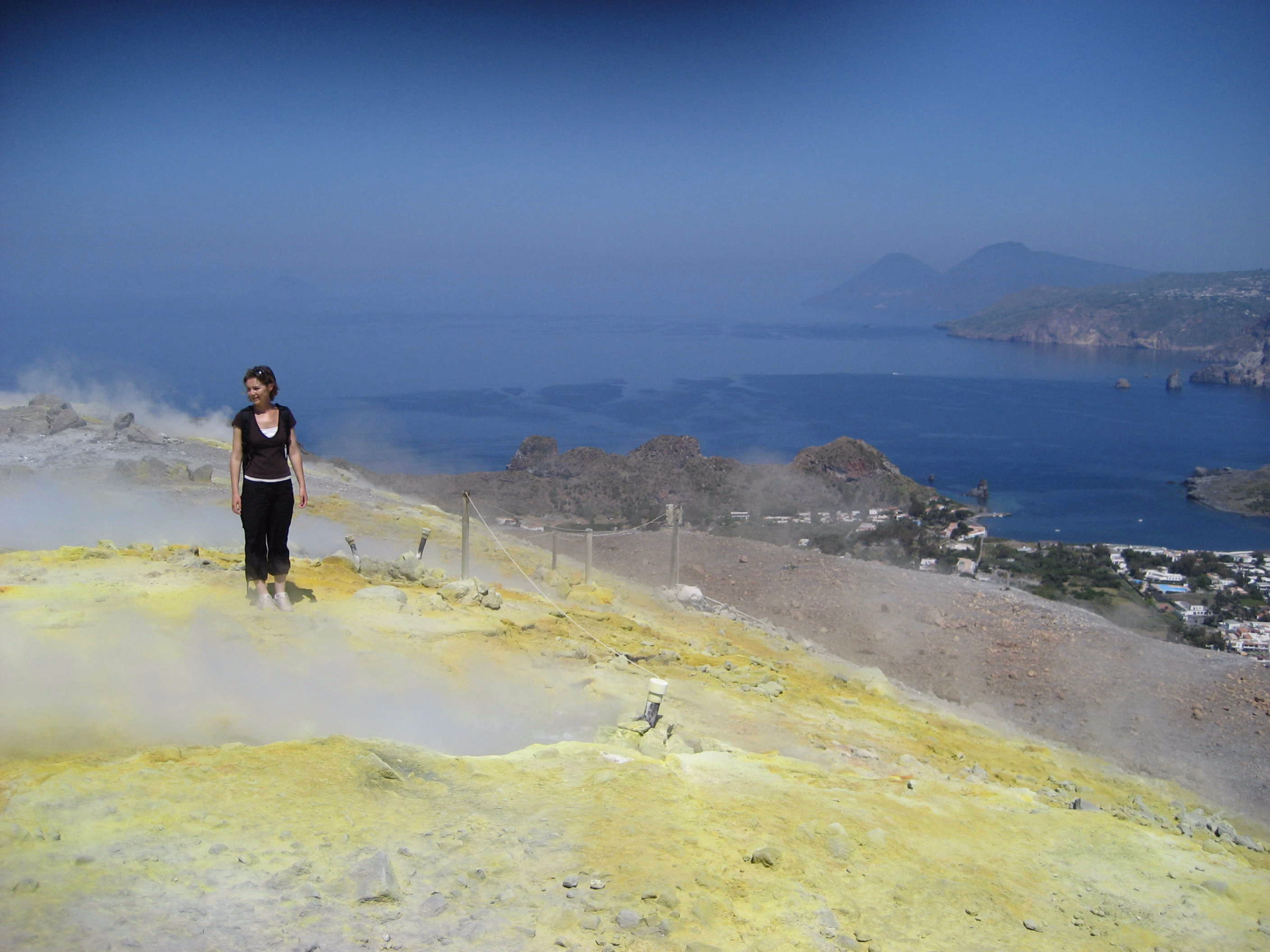 Fumerolles de Vulcano, Sicile en Italie