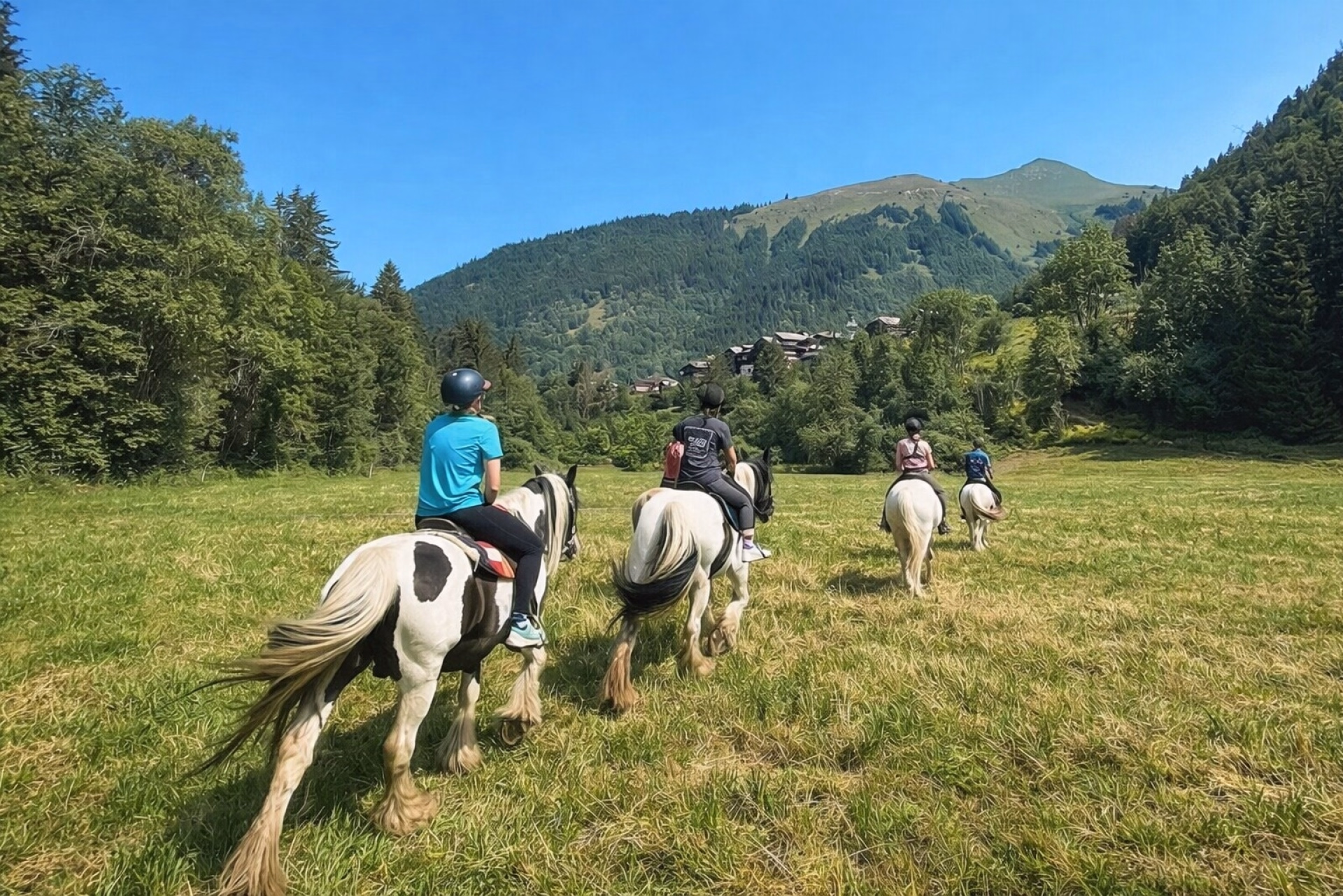 Randonnée à cheval dans les Alpes avec bivouac sous les sommets