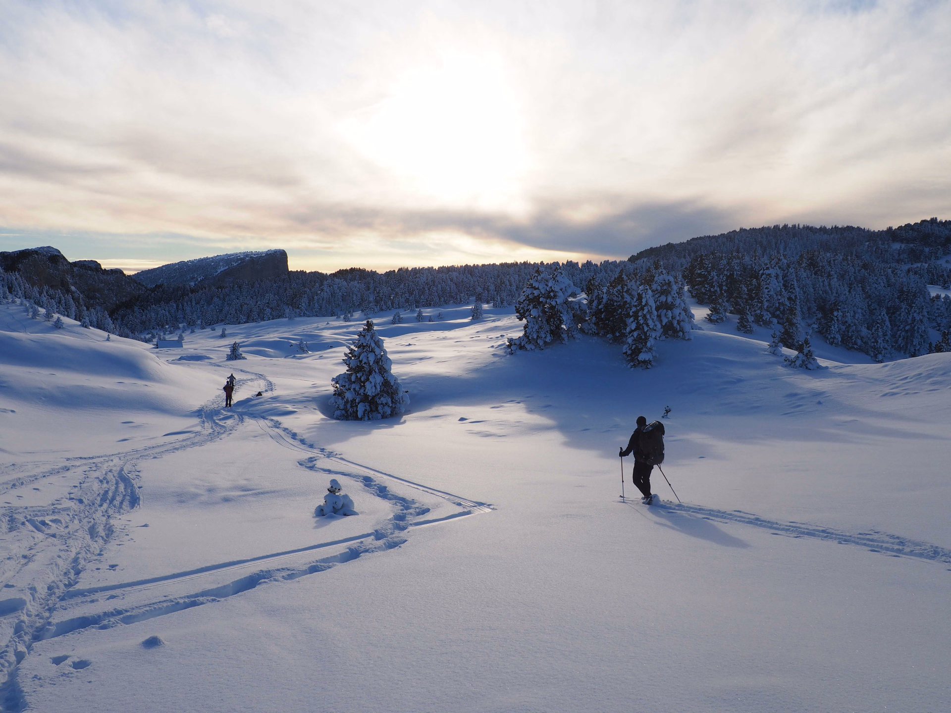 Photo de séjour de raquettes dans les Alpes © Photo de séjour de raquettes dans les Alpes