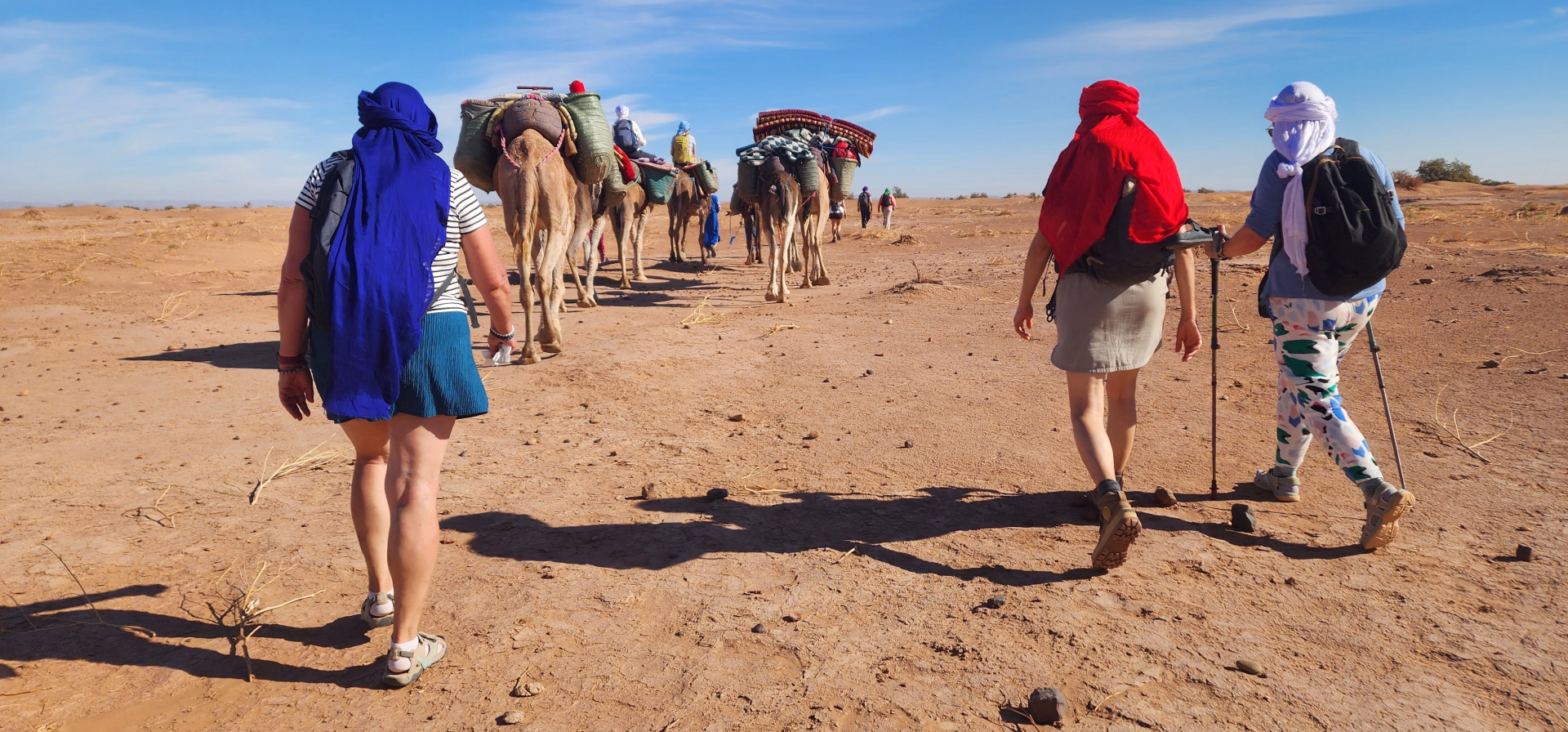 Randonnée avec des nomades dans le désert marocain