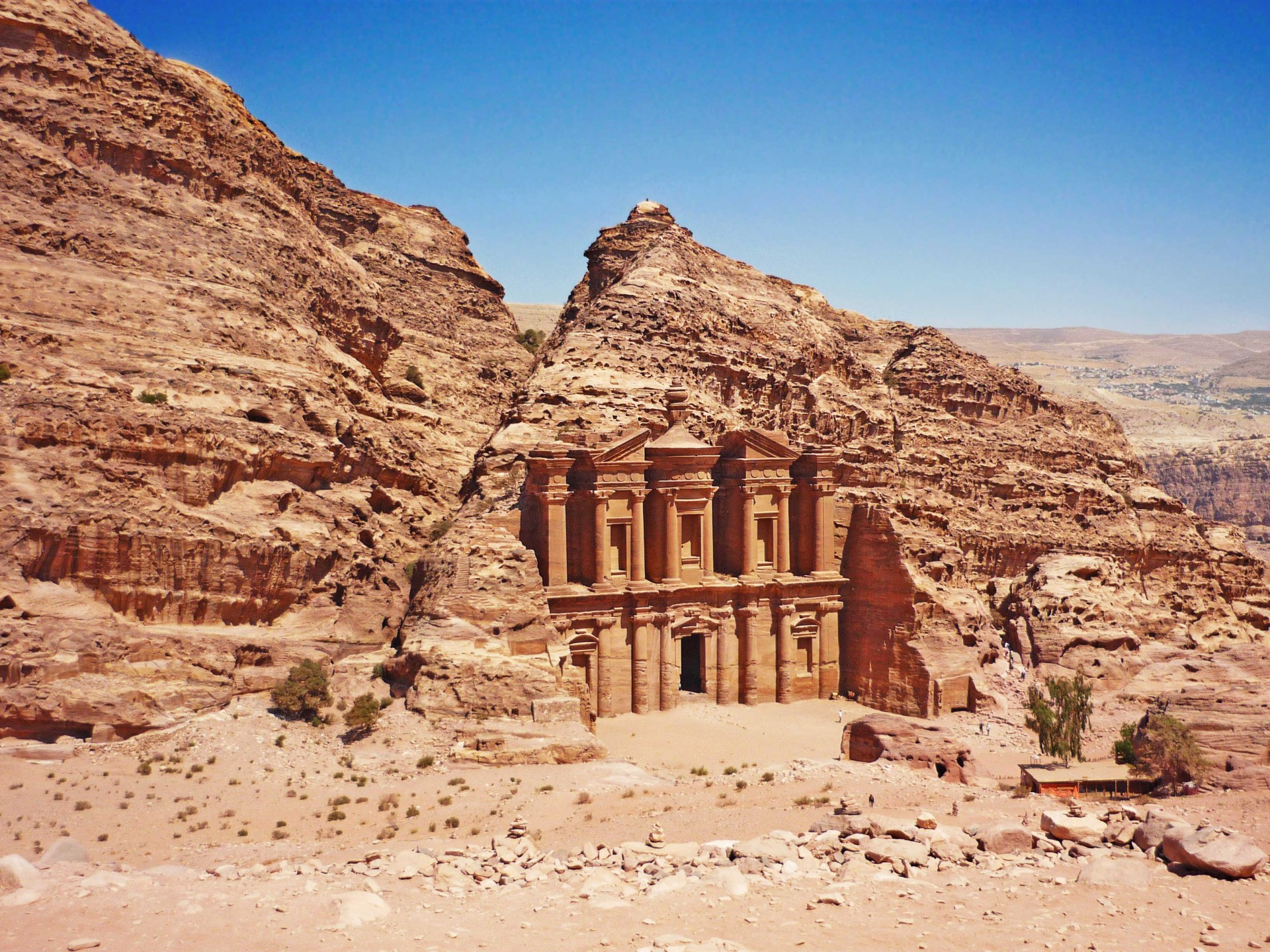 Ad Deir - le monastère du site archéologique de Petra Jordanie