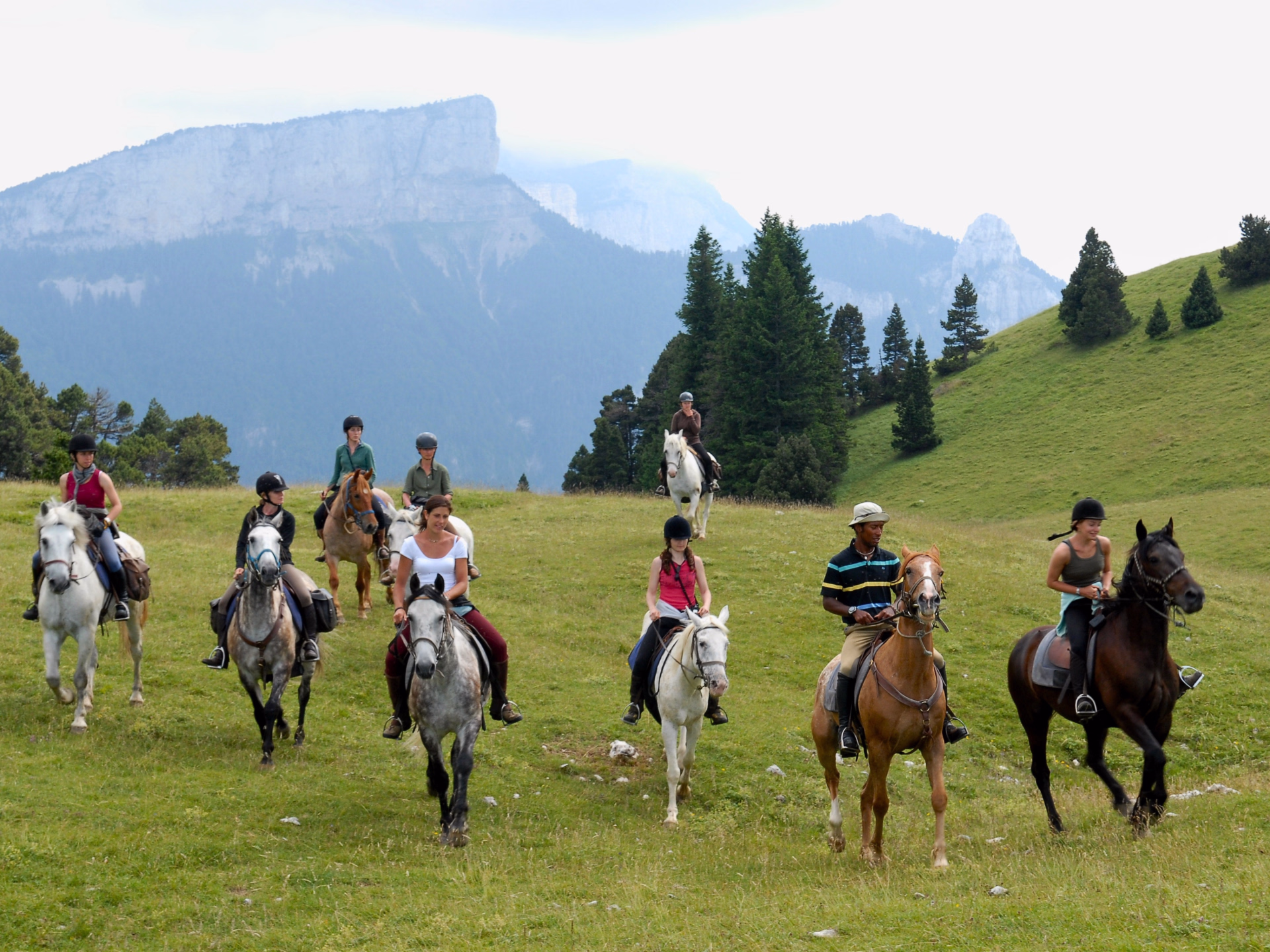 Randonnée équestre sur les hauts plateaux du Vercors