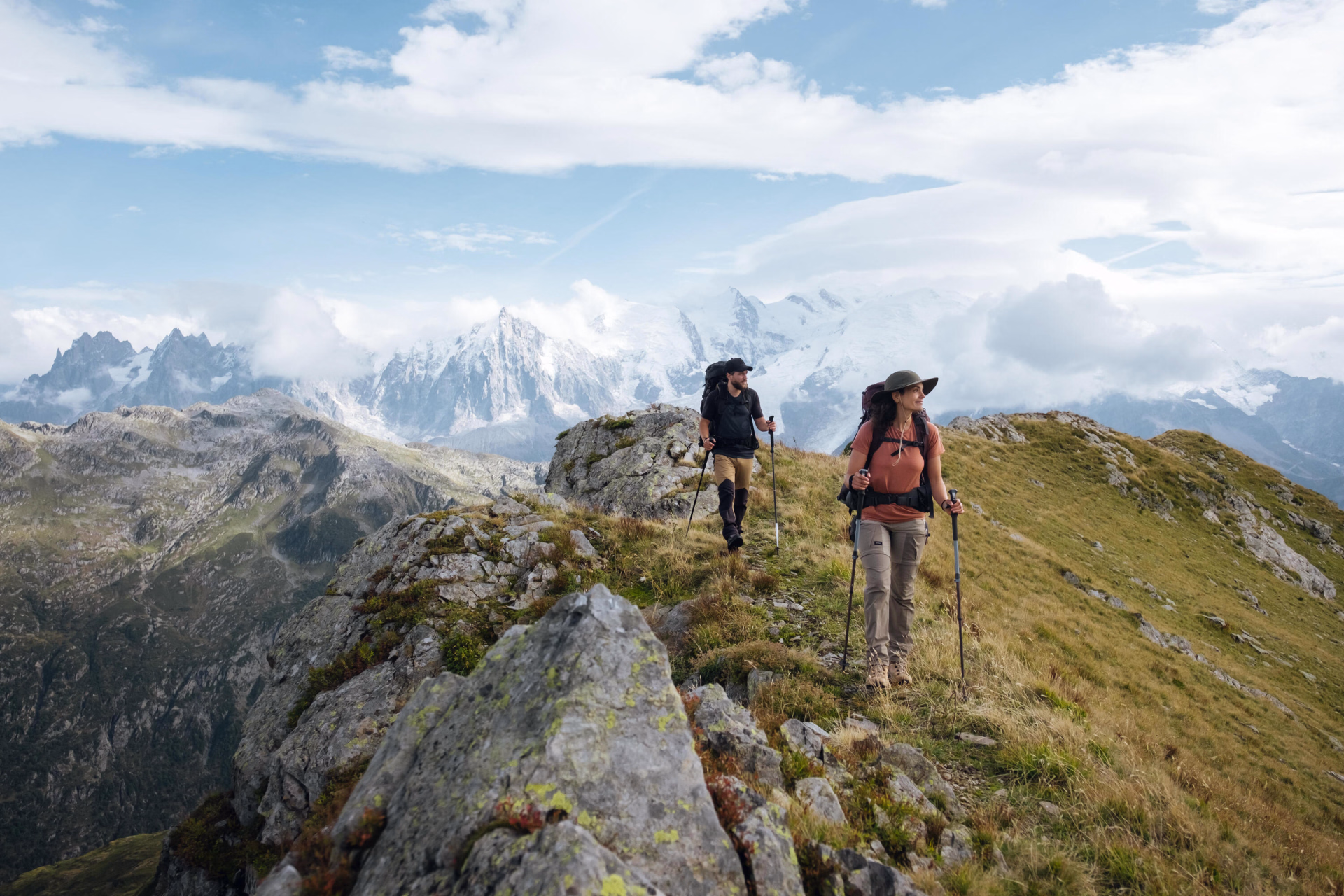 Photo randonnée dans les Alpes