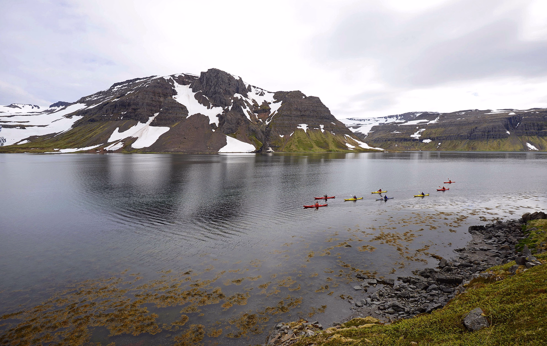 Pagayer en pleine nature en Kayak de mer à Hornstrandir