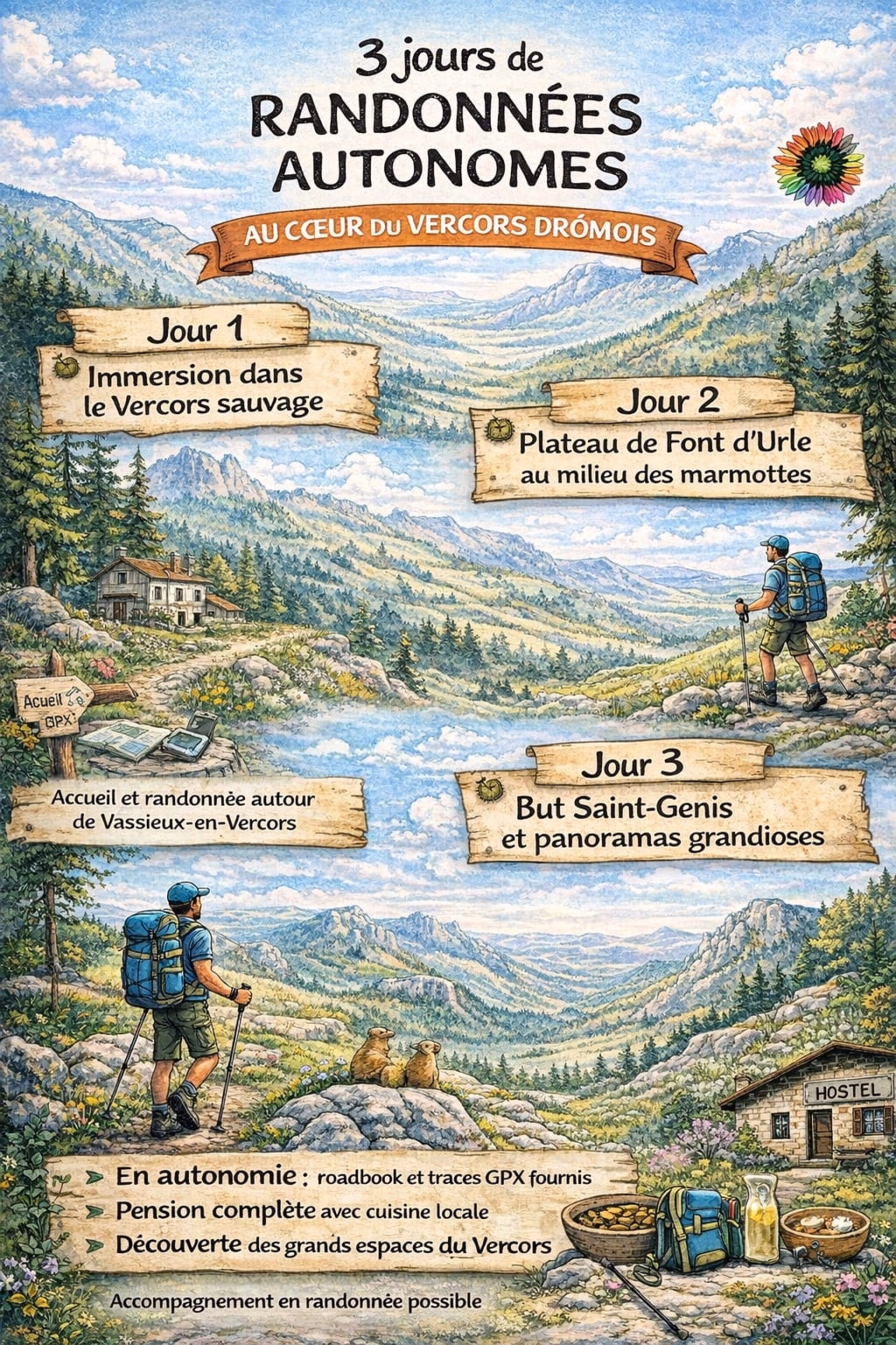 Randonnée liberté au cœur du Vercors drômois