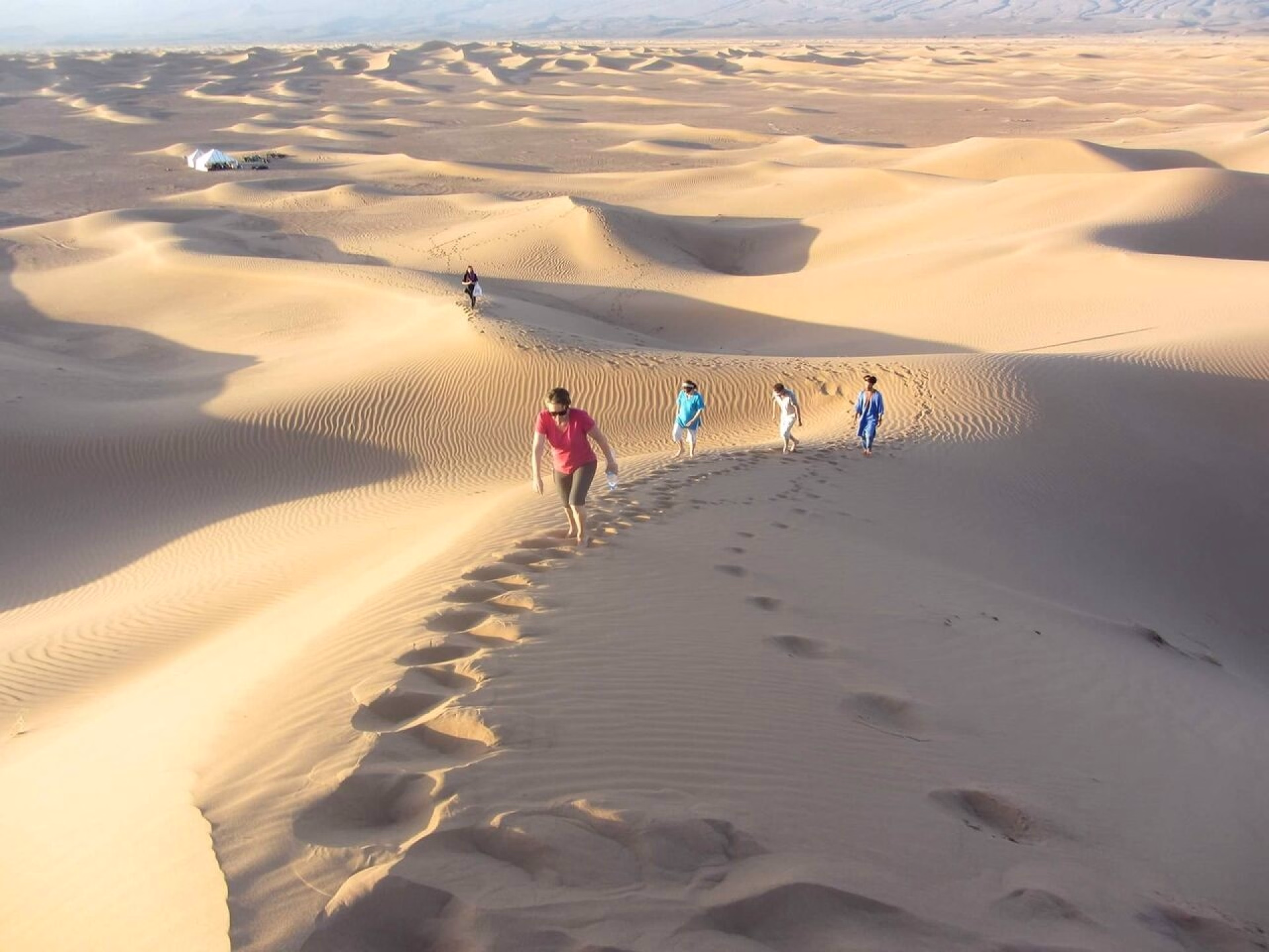 Trek saharien dans la vallée du Drâa entre palmeraies et dunes