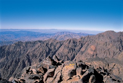Vue depuis le sommet du Toubkal, Maroc