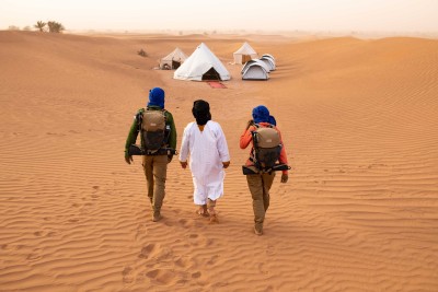 Campement dans le désert marocain