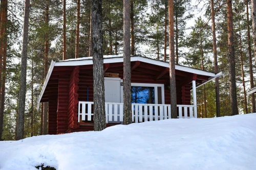 Hébergement en bois, chalet en Laponie finlandaise