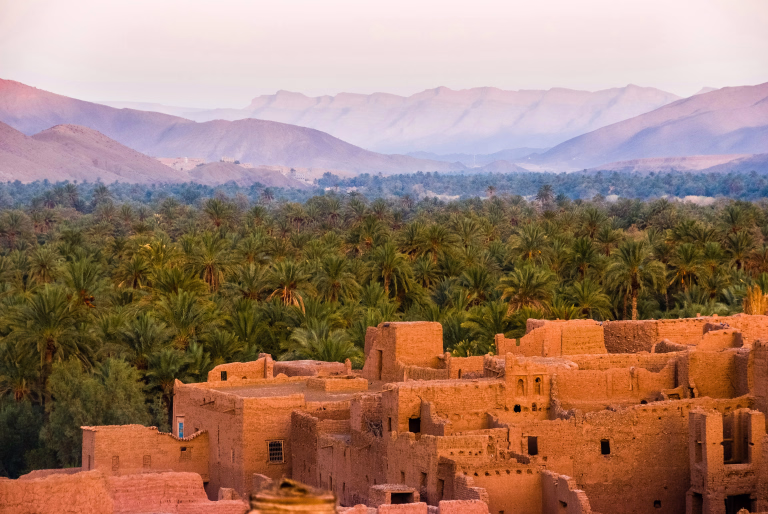 Paysage typique marocain à Ouarzazate
