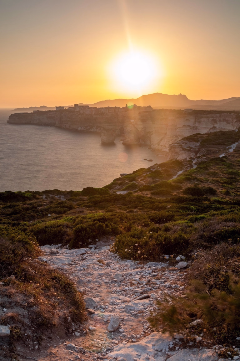 Coucher de soleil sur Bonifacio