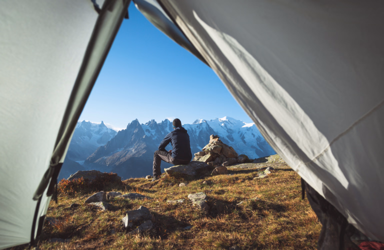 Bivouac sur les hauteurs de Chamonix